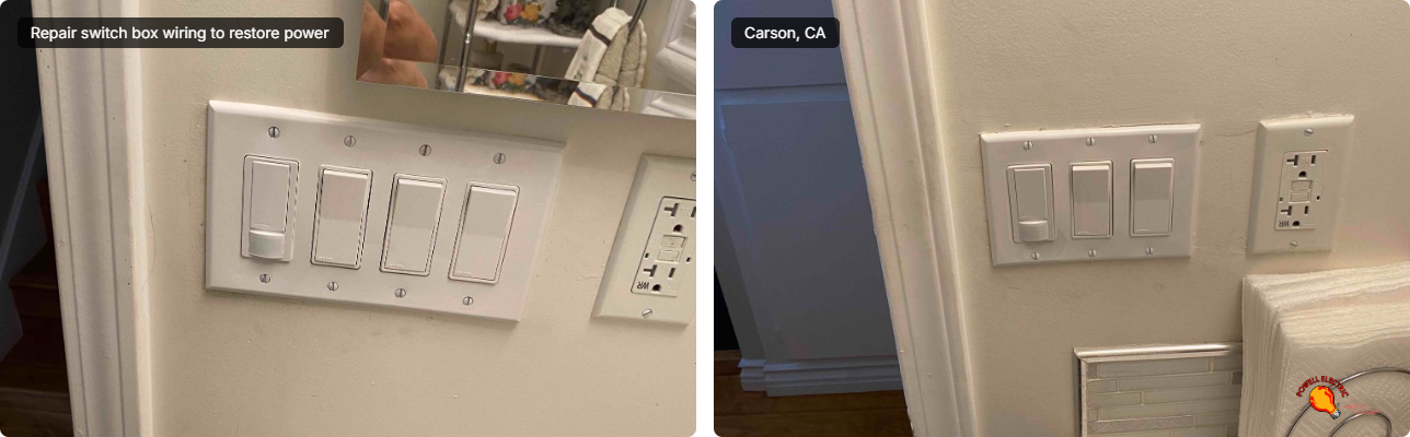 Powell Electric delivers tidy, code-aware electrical work that restores safety and function while keeping your home clean and cared for.
