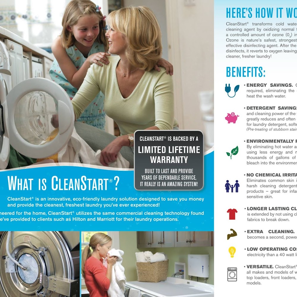 Experience fresh and eco-friendly laundry with CleanStart by Tri-State Water Power and Air, backed by a limited lifetime warranty.