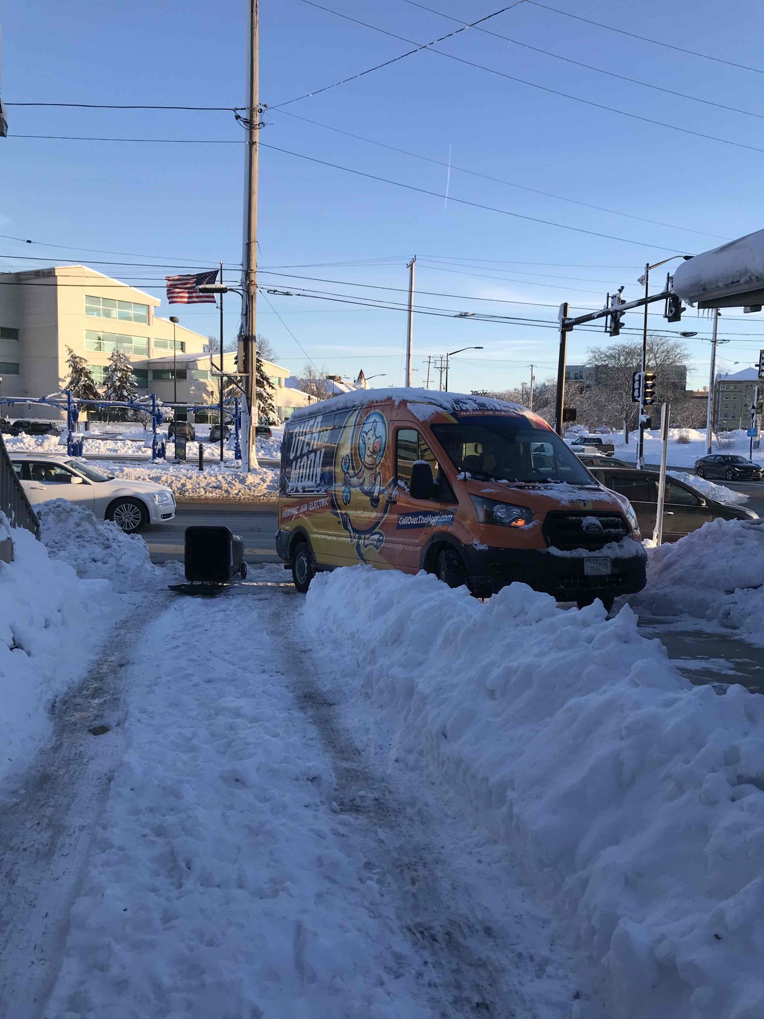 Experience reliable and professional services with Over the Moon, even in challenging weather conditions.