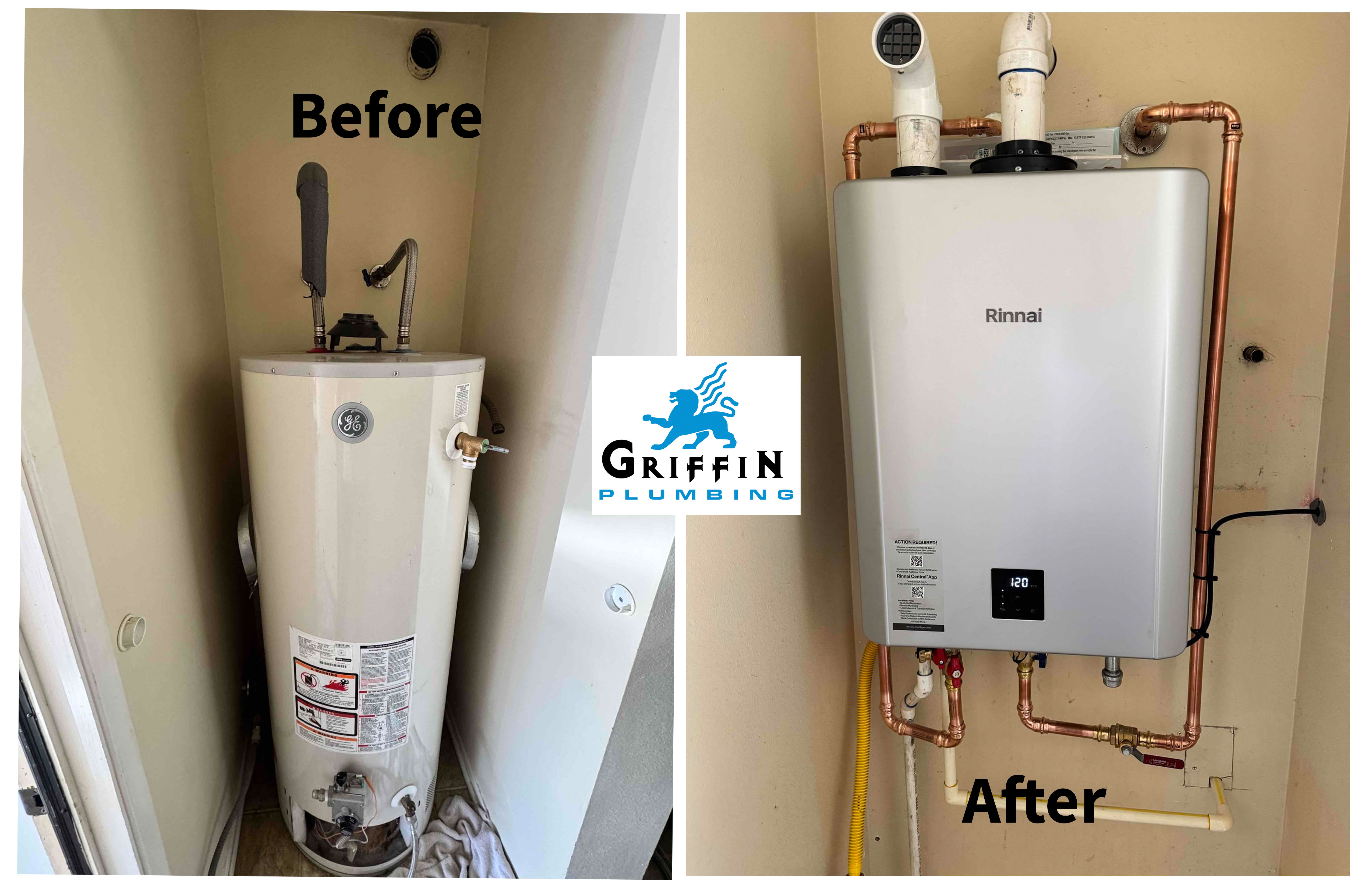 Experience the seamless transition from outdated to modern with Griffin Plumbing, Inc., where quality meets efficiency in every installation.