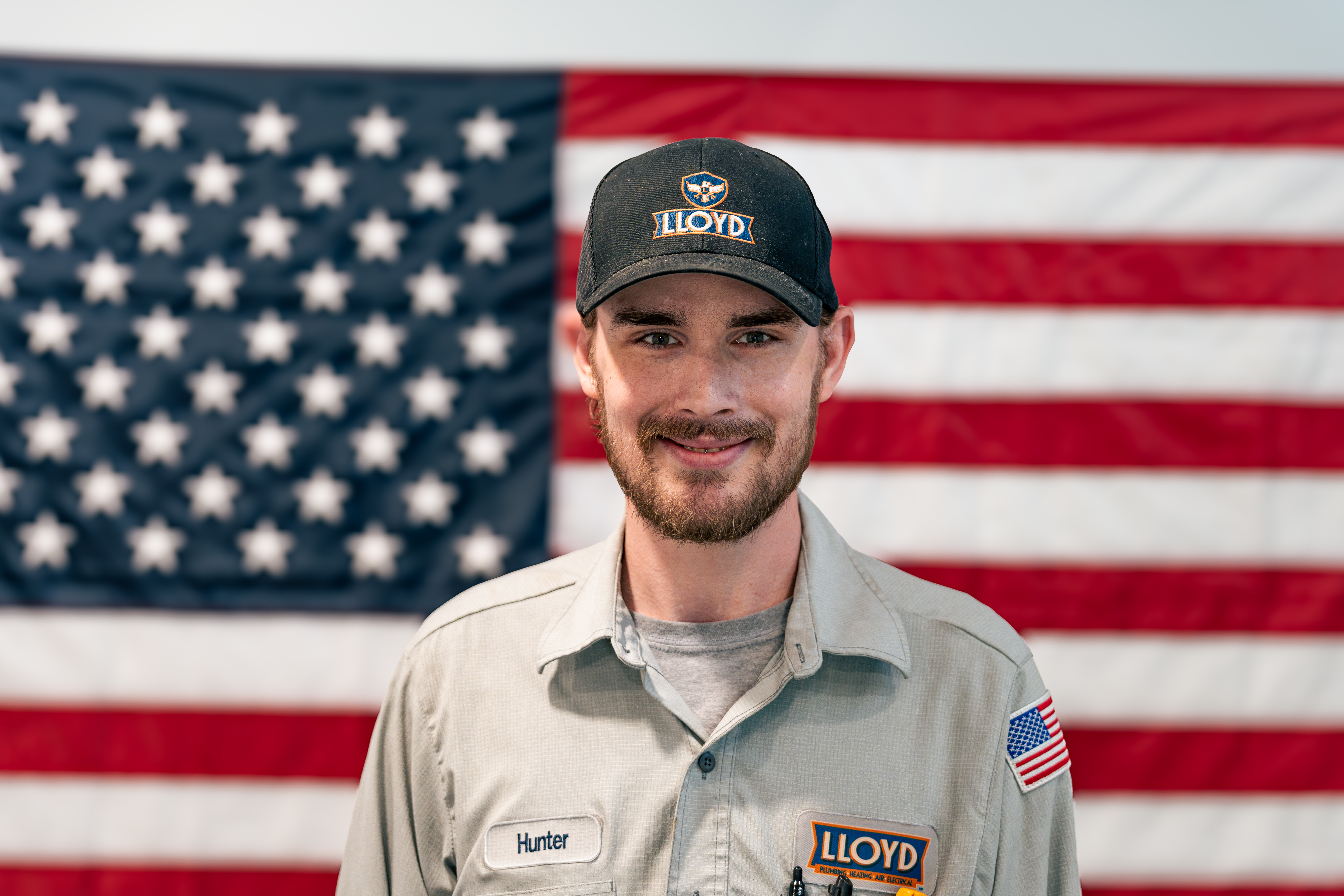 Meet a dependable member of the Lloyd Plumbing, Heating, Air, Electrical team, showing the professionalism customers can count on.