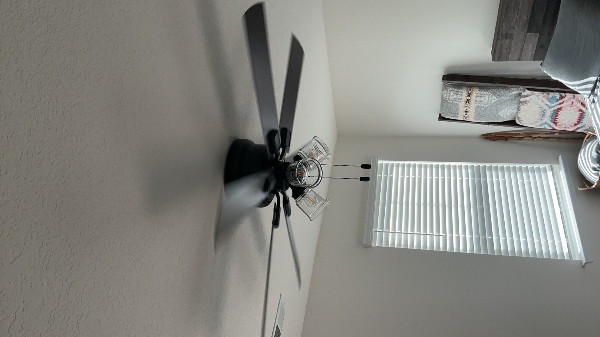 A clean, neatly installed ceiling fan shows the attention to safety and craftsmanship customers rely on from Atomic Electric Service Inc.
