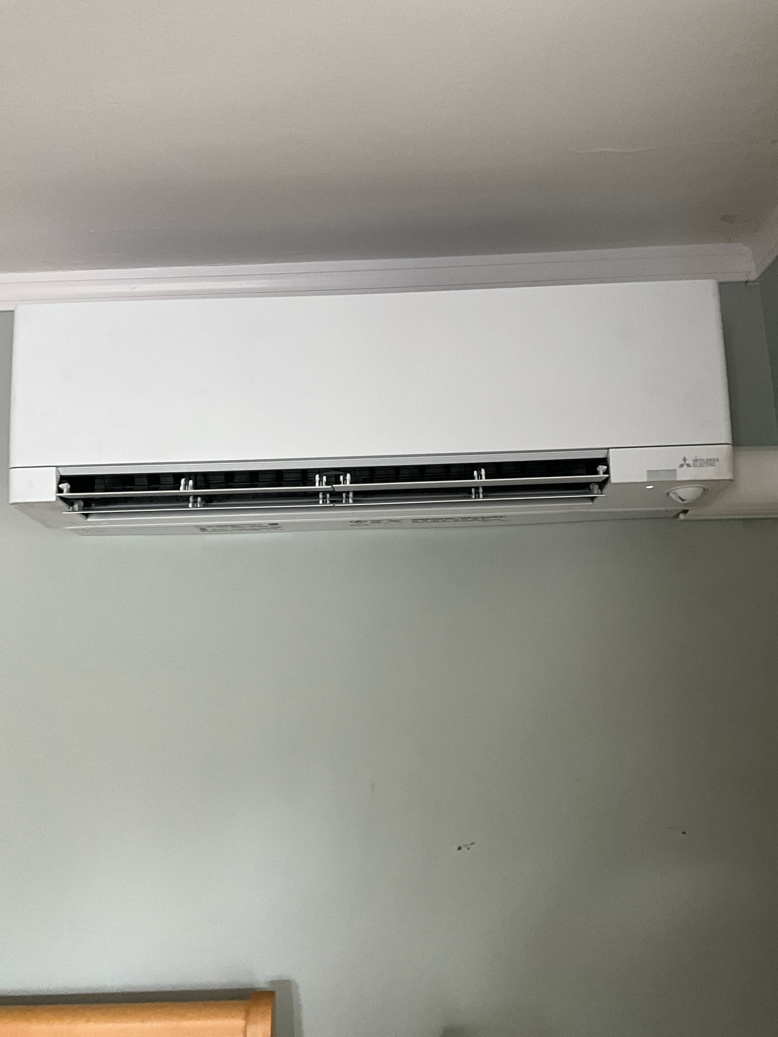 Professional installation and reliable comfort shown in this ductless mini-split install, proudly serviced by Akian Plumbing, Heating, Cooling & Electric.