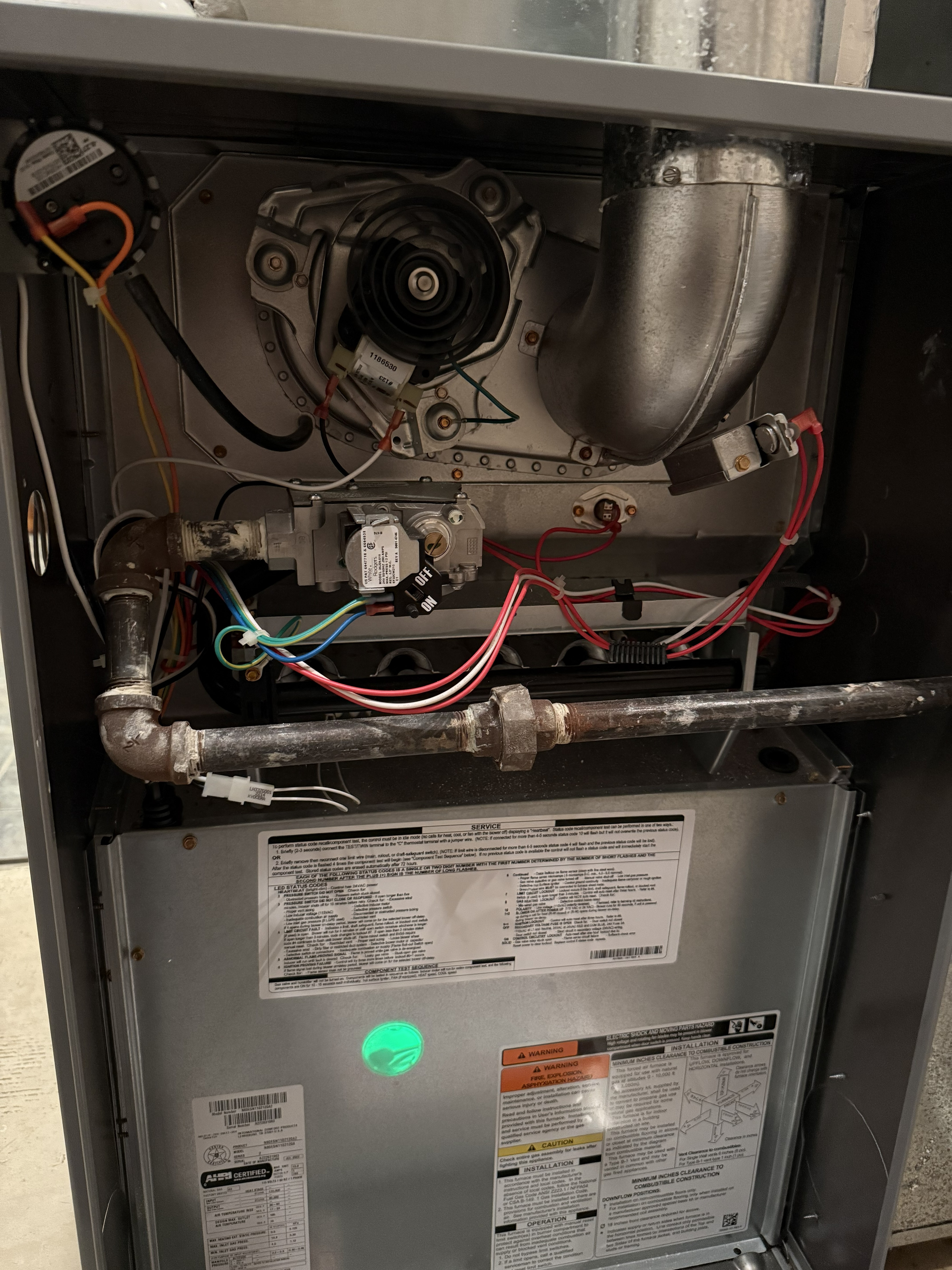 Windy City HVAC Repair demonstrates reliable workmanship with a clean furnace interior and clear status indicators for prompt peace of mind.