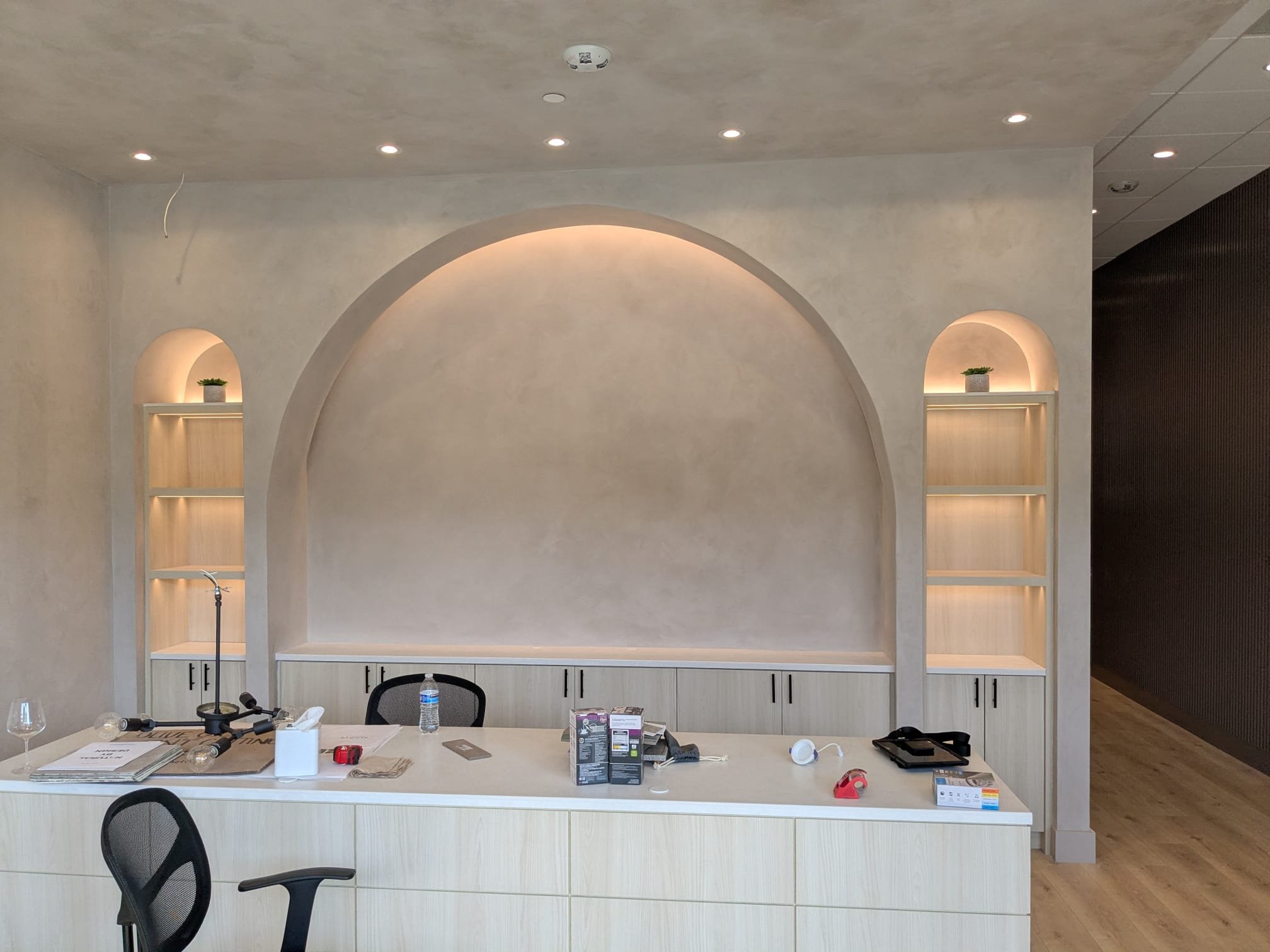 Aardvark Electric, Inc. – Where professional lighting installation meets modern design for an exceptional office environment.