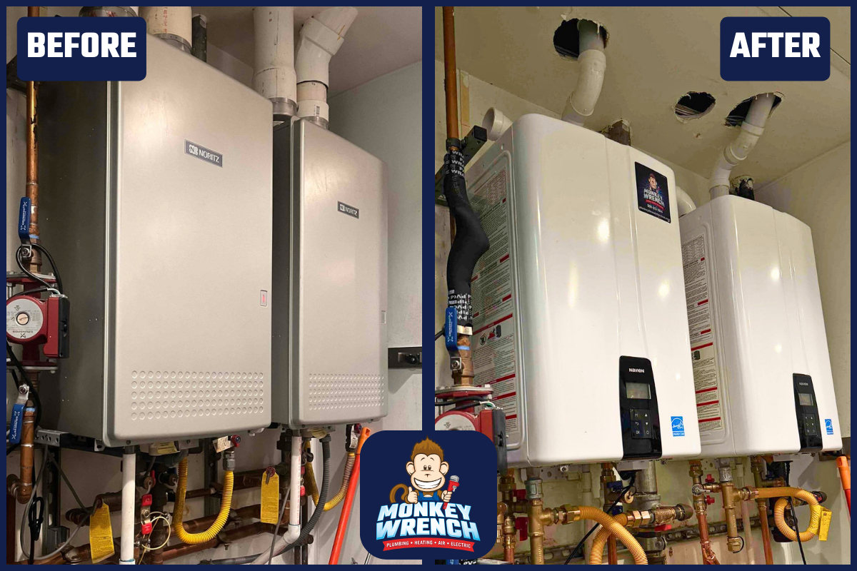 Upgrade your comfort with Monkey Wrench Plumbing, Heating, Air & Electric - delivering quality and efficiency in every HVAC transformation.