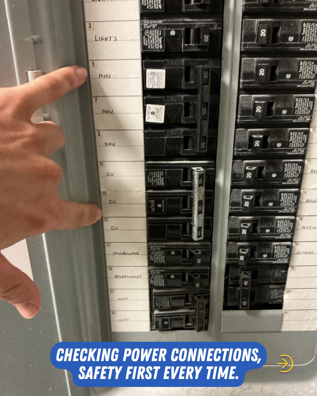 At Creeks Air Conditioning & Heating, we ensure your safety comes first with meticulous power connection checks.