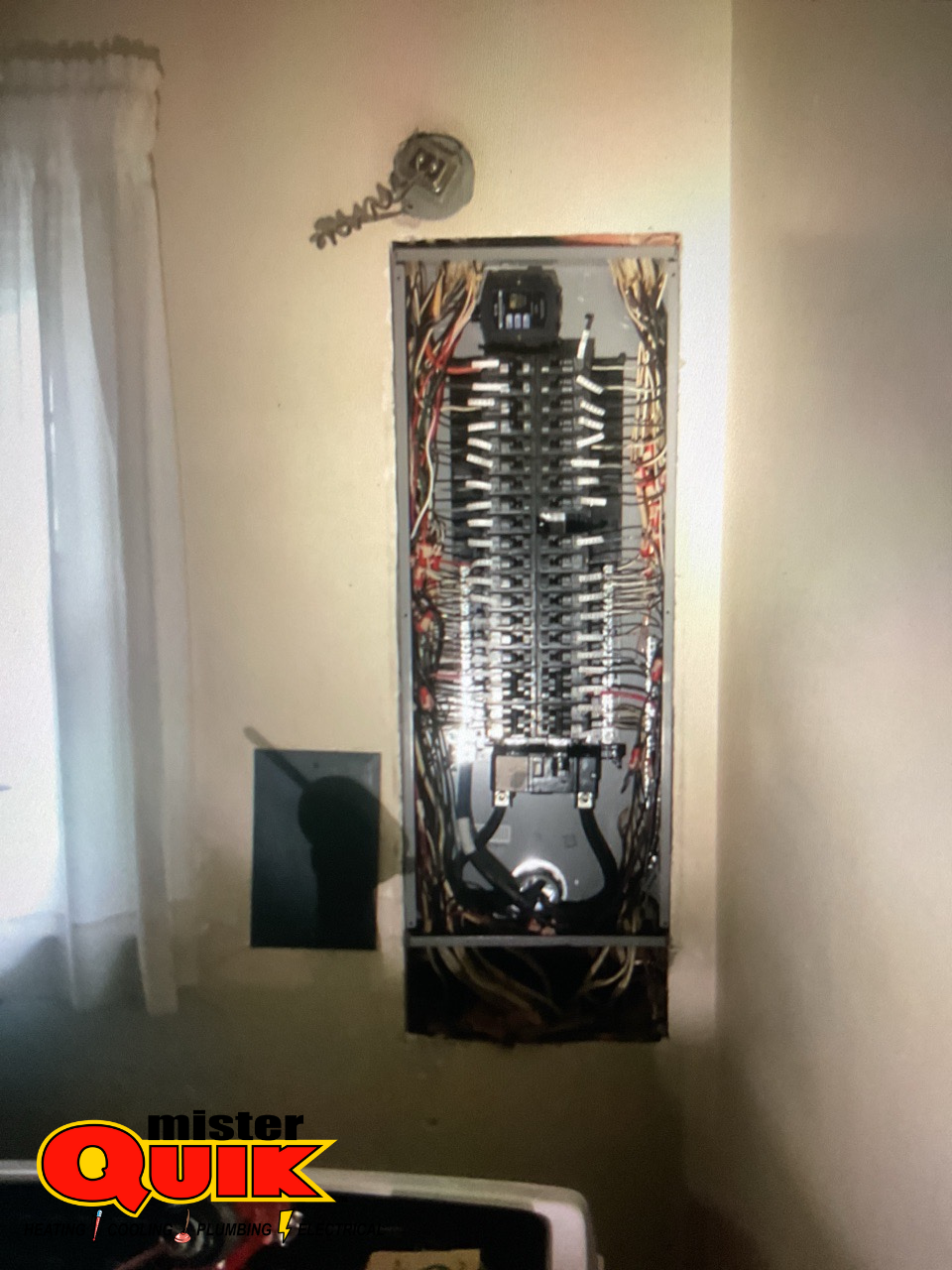 Mister Quik Home Services showcases professionalism and quality with their expertly installed electrical panels.