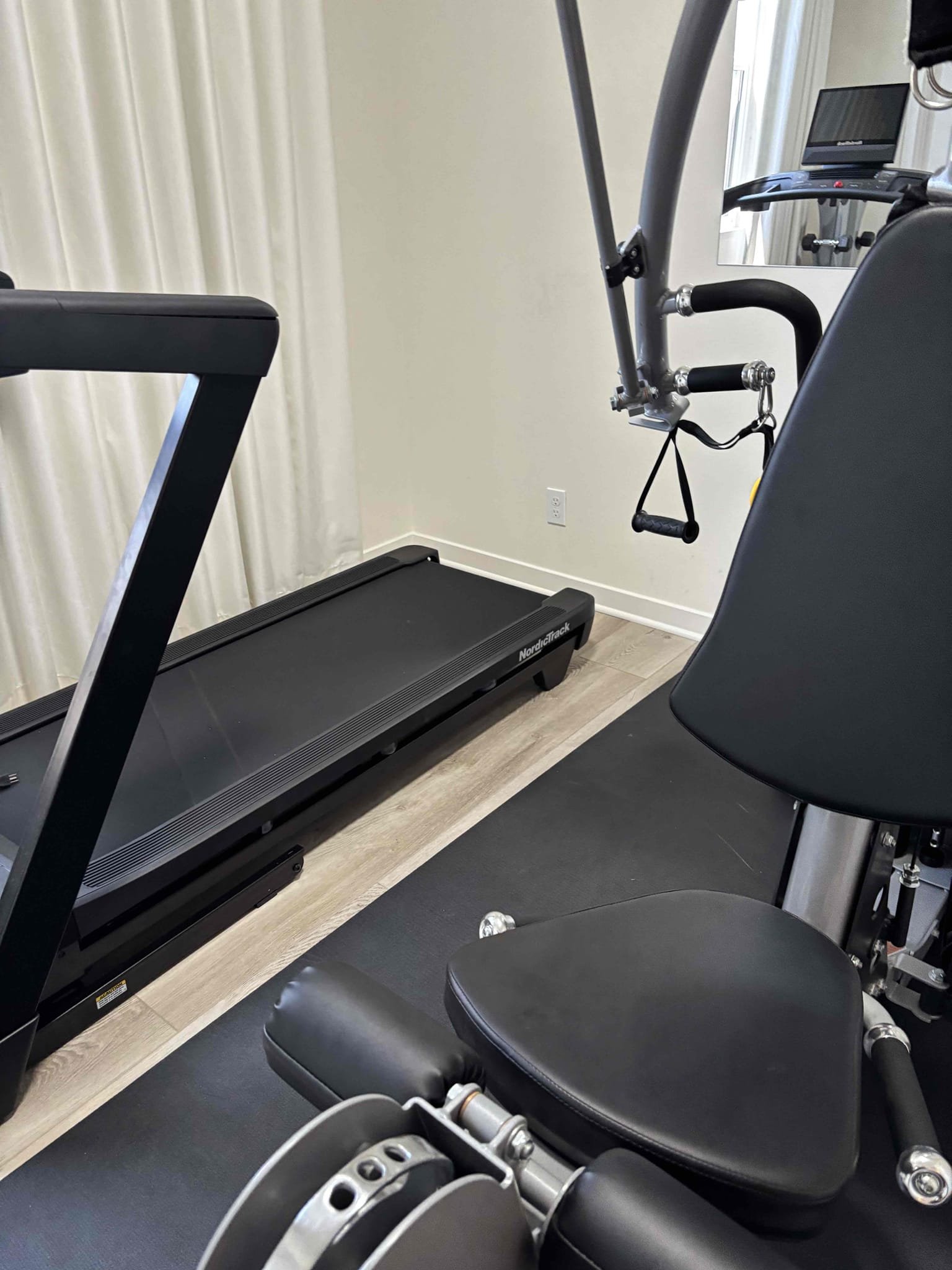 Powell Electric ensured safe, tidy outlet placement and reliable electrical work in this home gym to support confident, uninterrupted workouts.