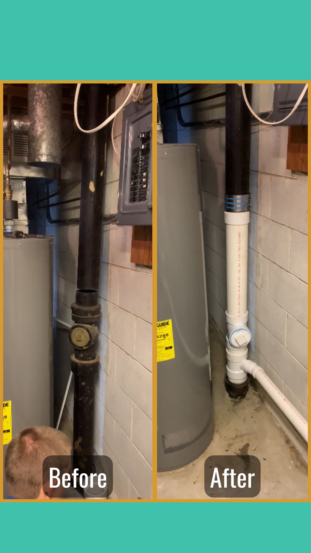 Covenant Plumbing ensures your home is equipped with the latest in plumbing technology, as seen in our seamless pipe upgrades.