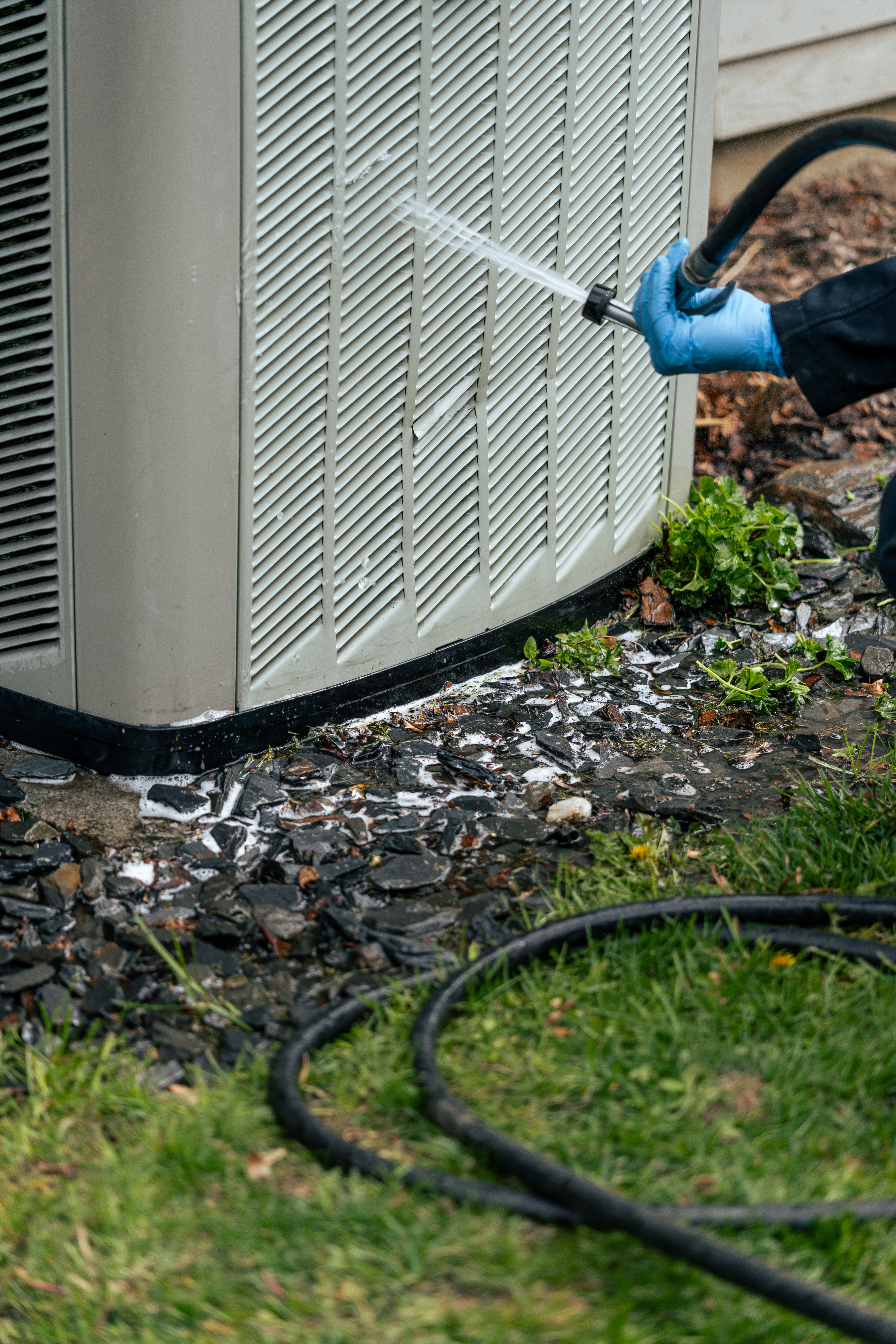 Skilled technicians from Lloyd Plumbing, Heating, Air, Electrical keep outdoor HVAC units running efficiently with careful, professional maintenance.
