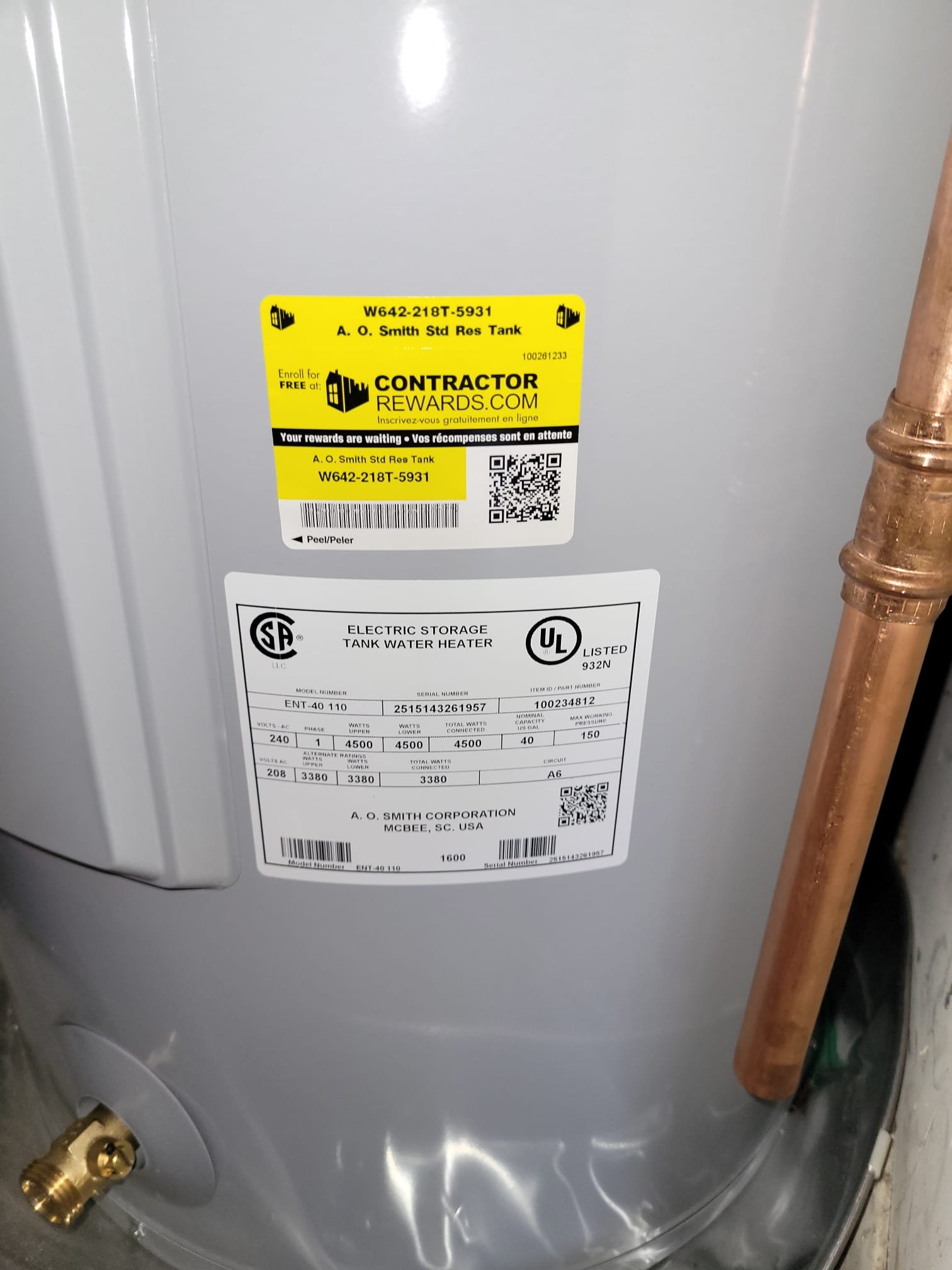 Experience the excellence of A. O. Smith water heater installation for reliable comfort.
