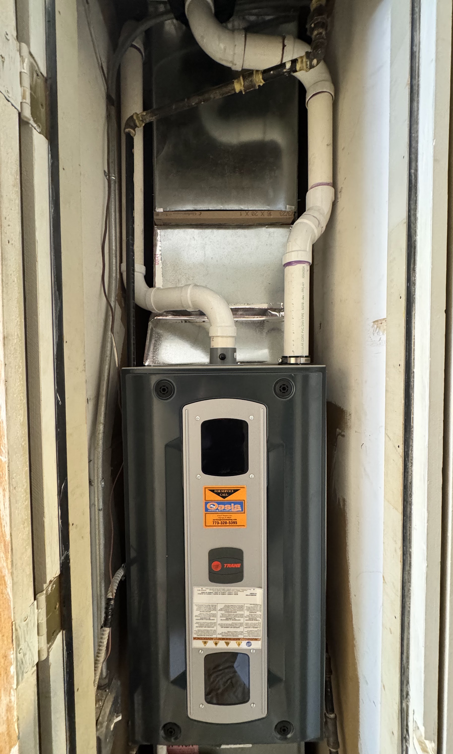 Oasis Heating and Cooling shows reliable, well-sealed furnace installation that prioritizes serviceability and long term performance for homeowners.