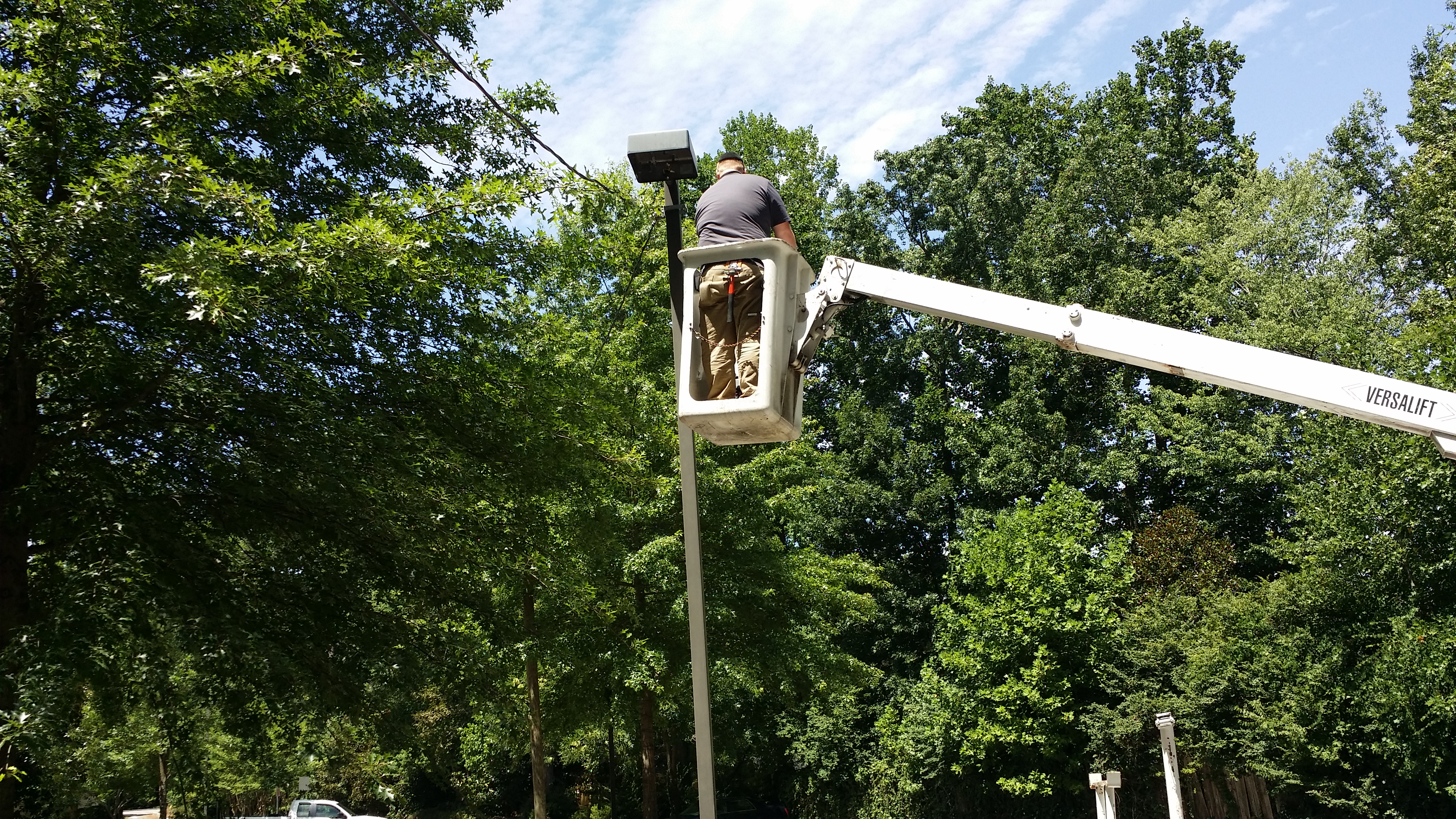 Aardvark Electric, Inc. ensuring reliable outdoor lighting with professional maintenance services.