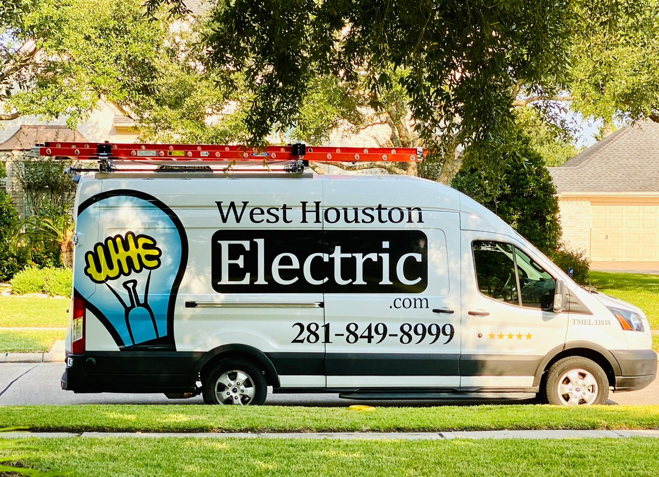 A professional West Houston Electric, Inc. service van arrives ready to provide reliable residential electrical work with care.