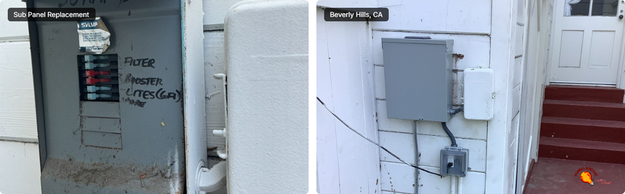 Powell Electric completed a tidy exterior panel replacement, leaving the entryway clean and demonstrating reliable, safety-minded craftsmanship.