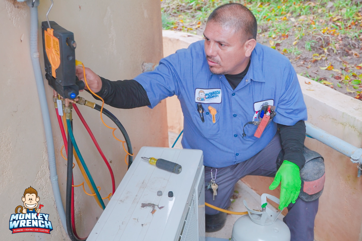 Experience expert HVAC services with Monkey Wrench Plumbing, Heating, Air & Electric, where professionalism and customer satisfaction are our top priorities.