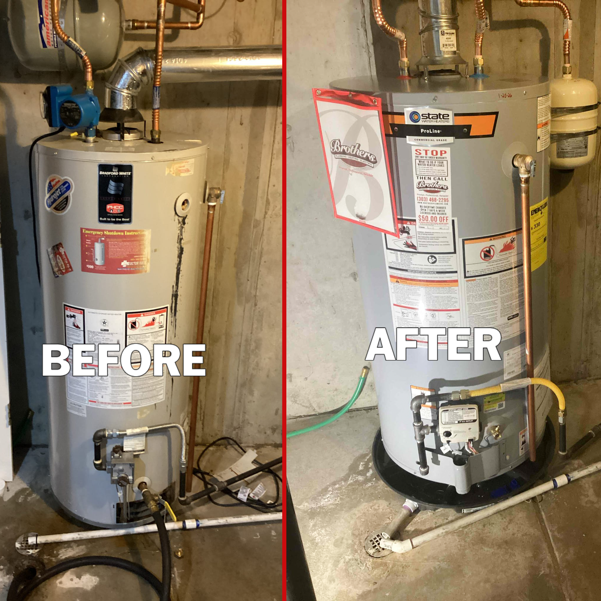 Experience the transformation with Brothers Plumbing, Heating, and Electric - Denver, where quality and professionalism meet all your plumbing needs.