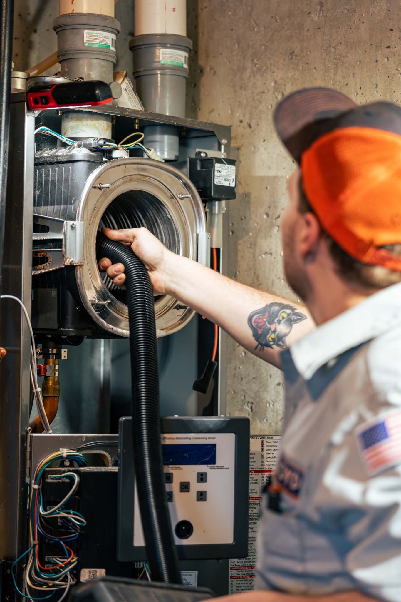 Skilled technicians at Lloyd Plumbing, Heating, Air, Electrical deliver reliable HVAC maintenance with careful, professional attention to every internal component.