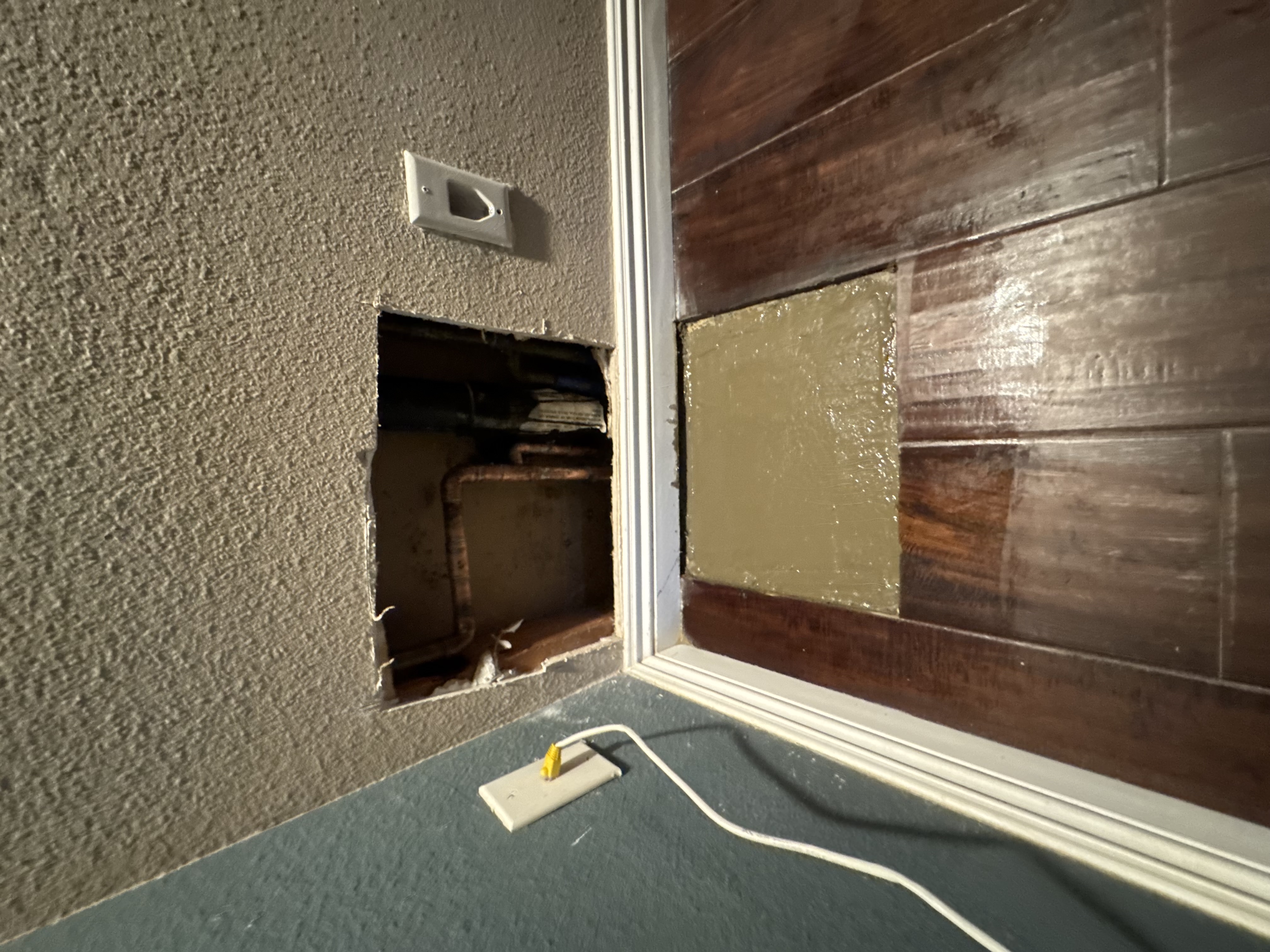 Cruz Plumbing & Rooter Services repaired and accessed hidden copper lines quickly, leaving the site ready for clean floor restoration.
