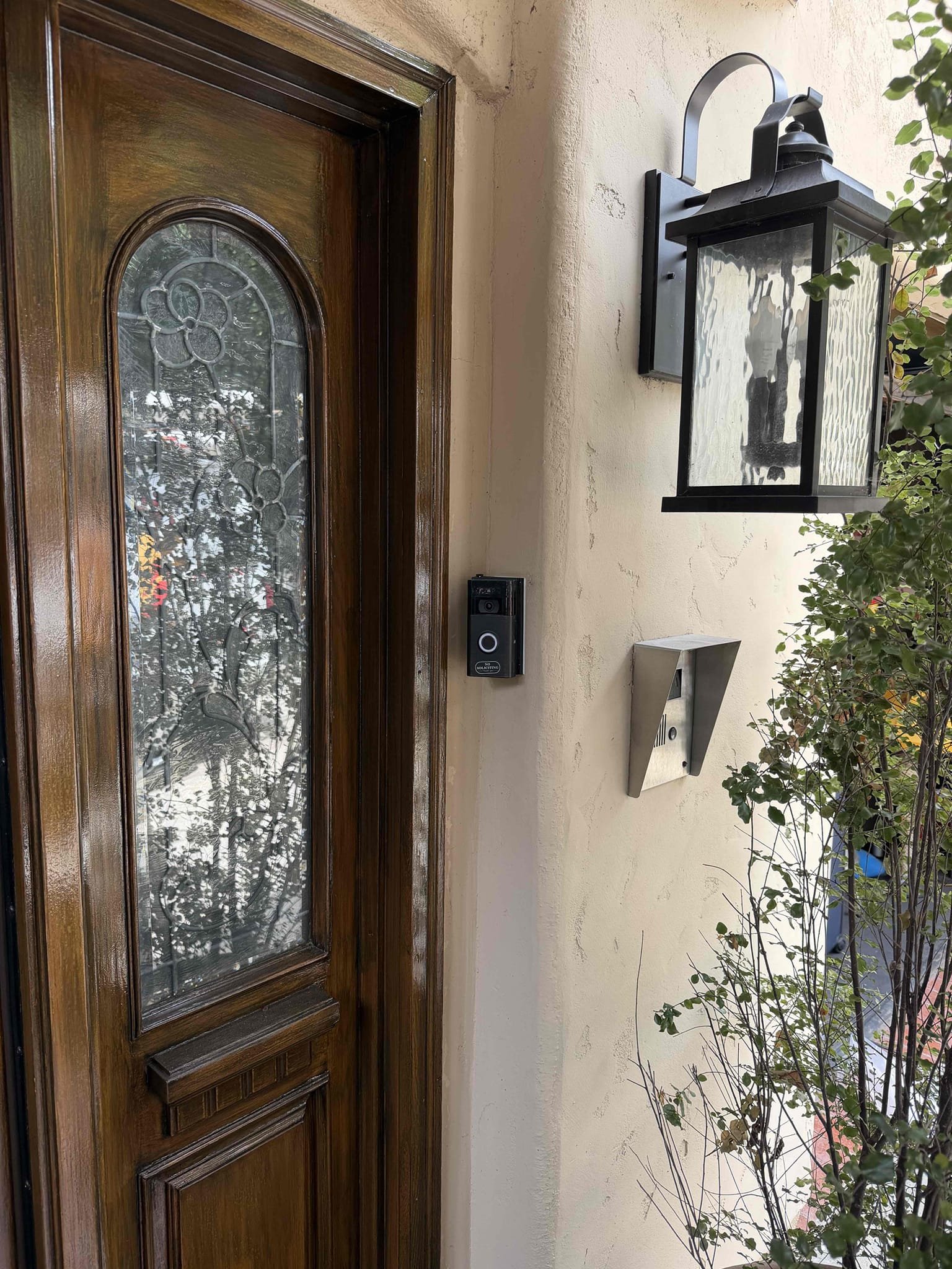 Powell Electric enhances curb appeal and safety with professional exterior lighting and a neatly installed video doorbell for reliable home access.