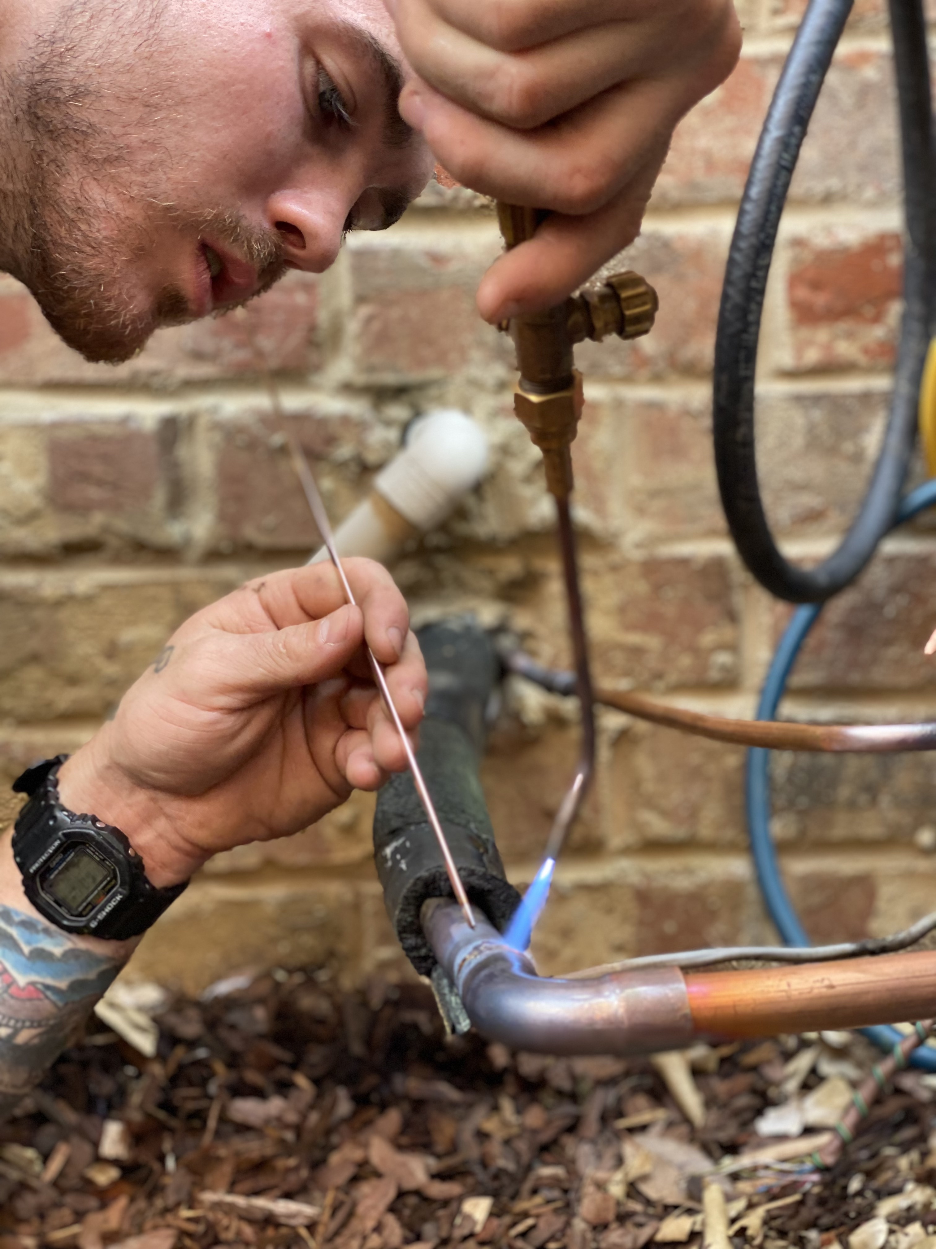 Trust Wilbur's Air Conditioning, Heating & Plumbing for expert soldering and reliable plumbing services.