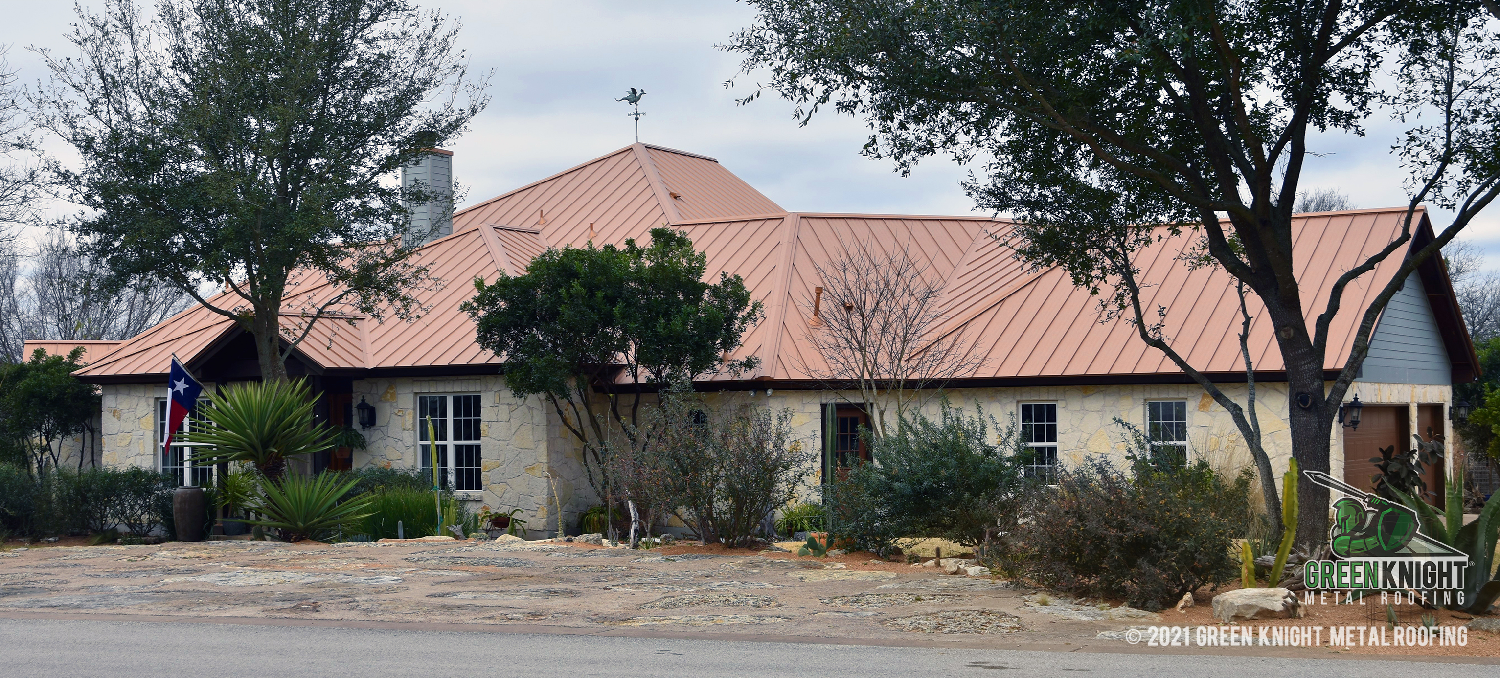 Enhance your home's curb appeal with the sleek and durable metal roofing services from Green Knight® Metal Roofing.