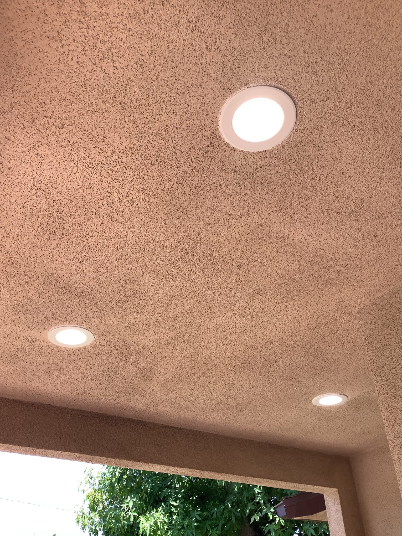 Bright, neatly installed recessed lighting enhances safety and curb appeal, a quality result Powell Electric delivers for outdoor spaces.