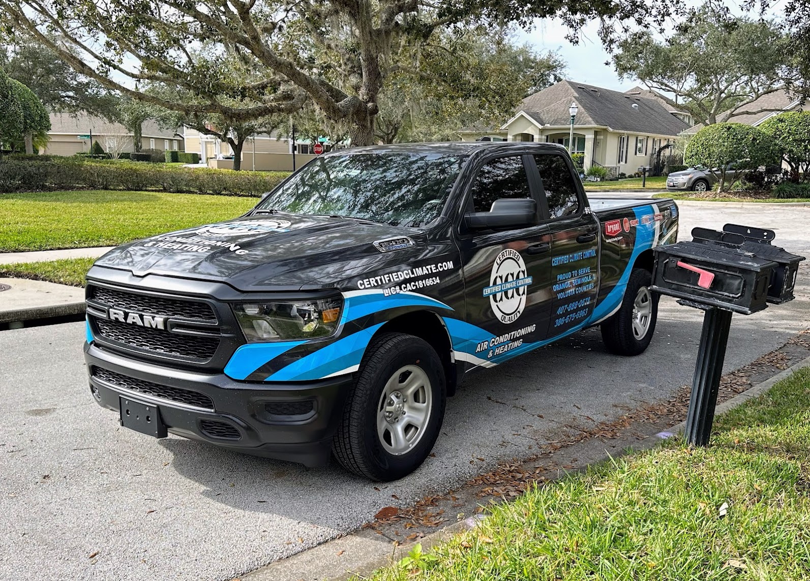 Certified Climate Control's professional fleet ensures reliable HVAC services across your neighborhood, delivering comfort and quality right to your doorstep.