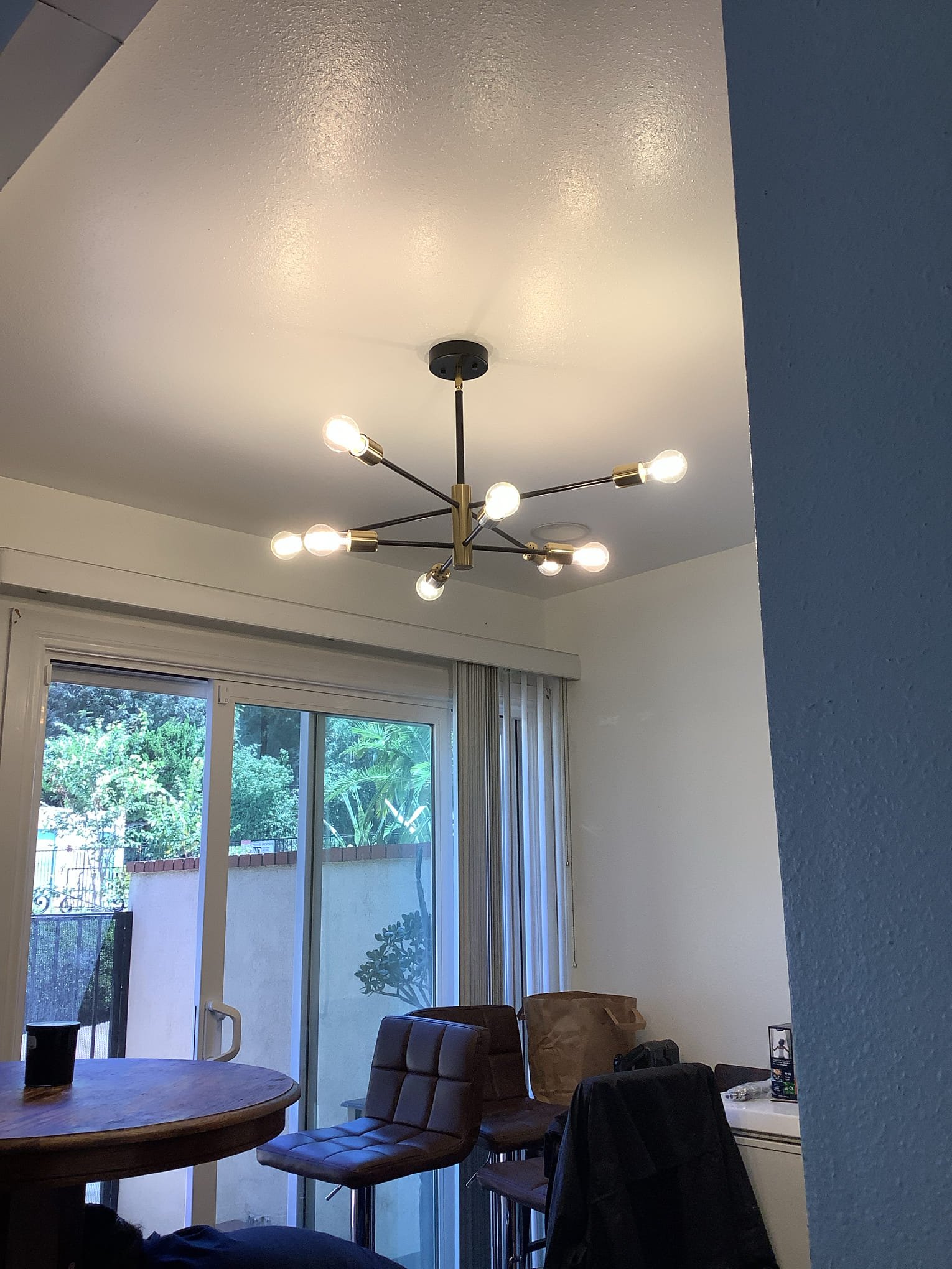 Powell Electric installed this modern dining room fixture with careful attention to finish and reliable, clean workmanship.