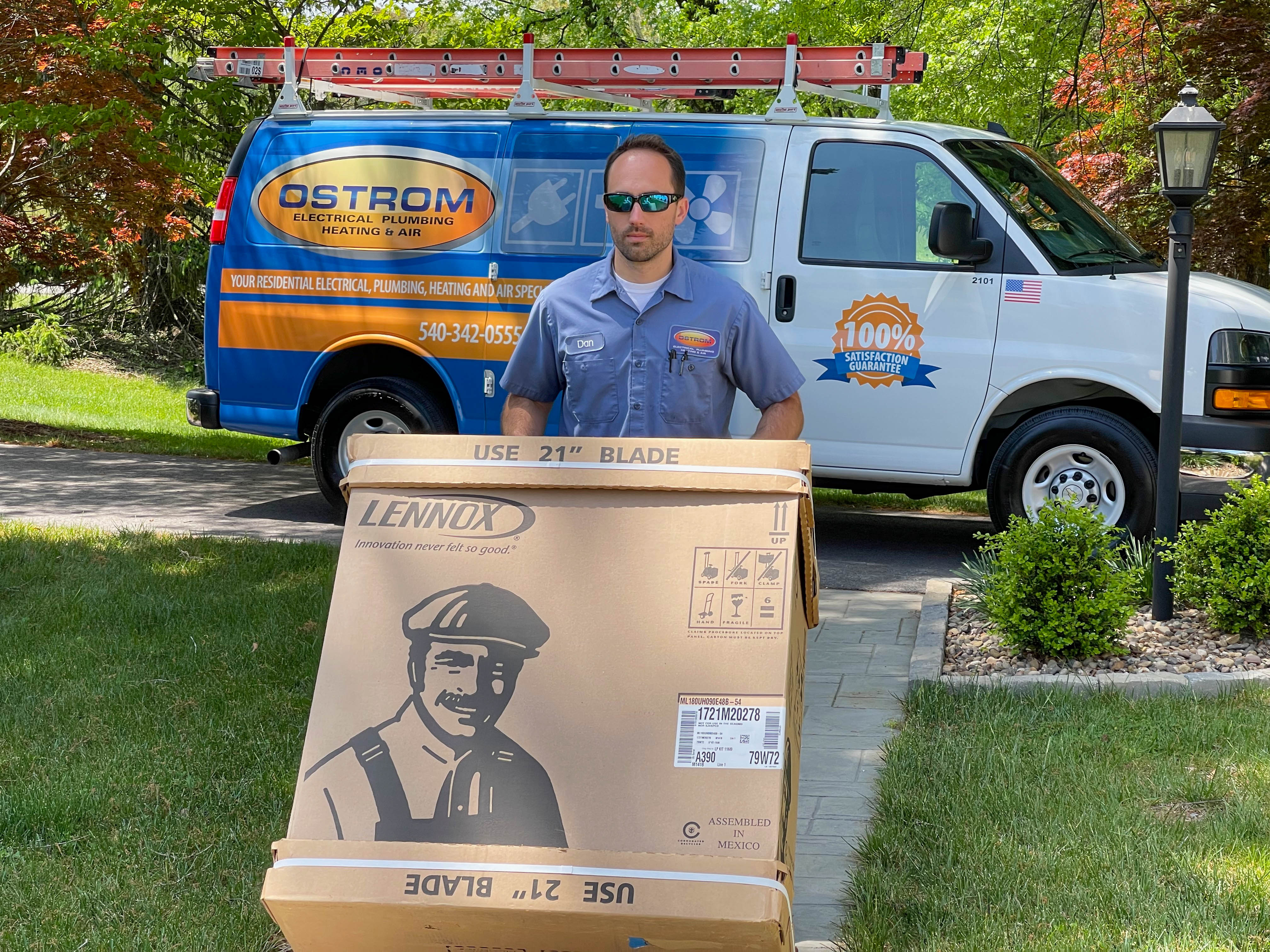 Experience top-notch service with Ostrom Electrical Plumbing Heating & Air Conditioning, where customer satisfaction is 100% guaranteed.