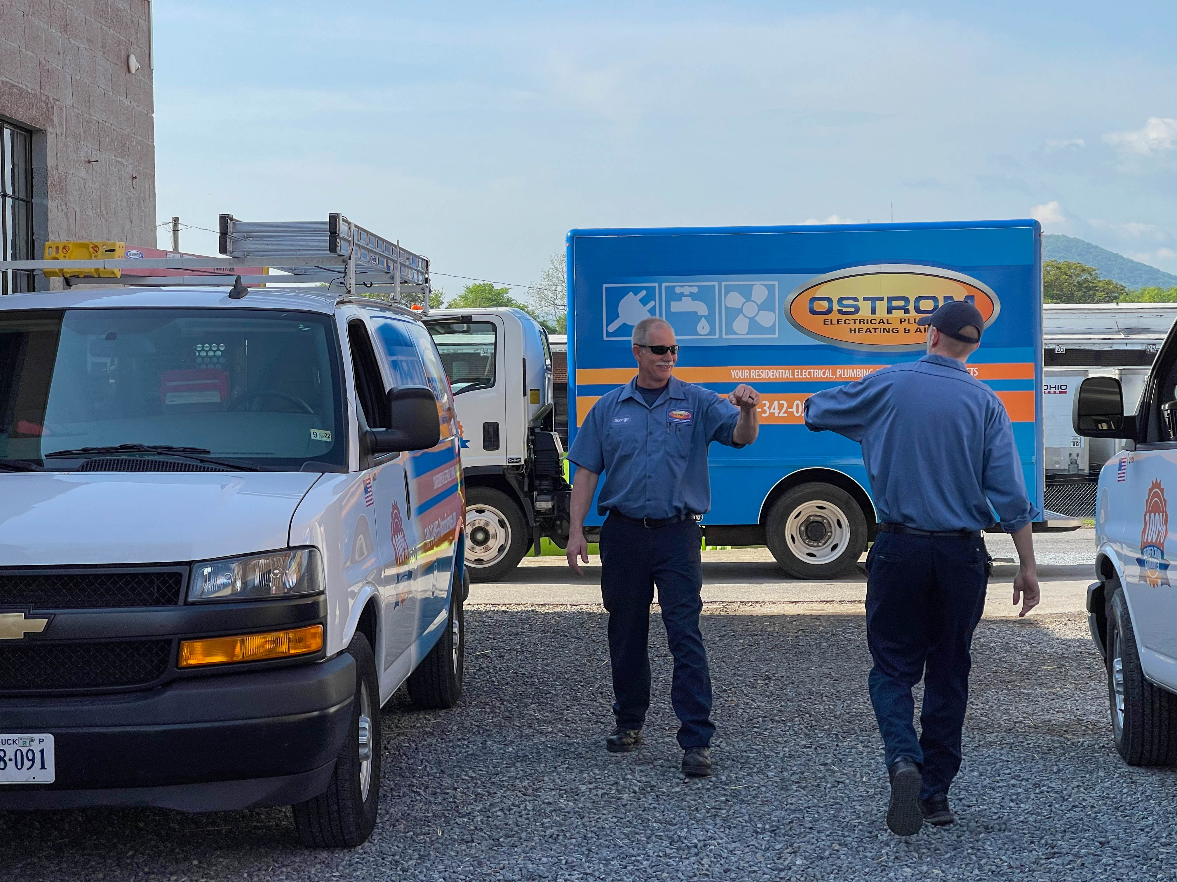 At Ostrom Electrical Plumbing Heating & Air Conditioning, our team is committed to delivering quality service with a smile, backed by our fleet of well-equipped vehicles ready to serve you.
