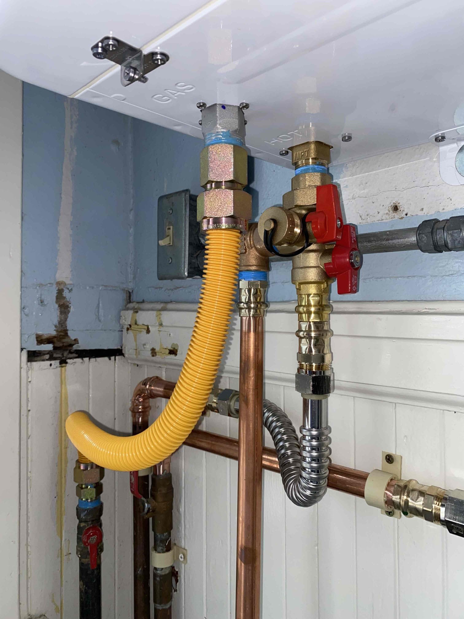 Clean, code-conscious plumbing work from Magic Plumbing Heating & Cooling shows reliable shutoff valves and sturdy gas connections for lasting safety.