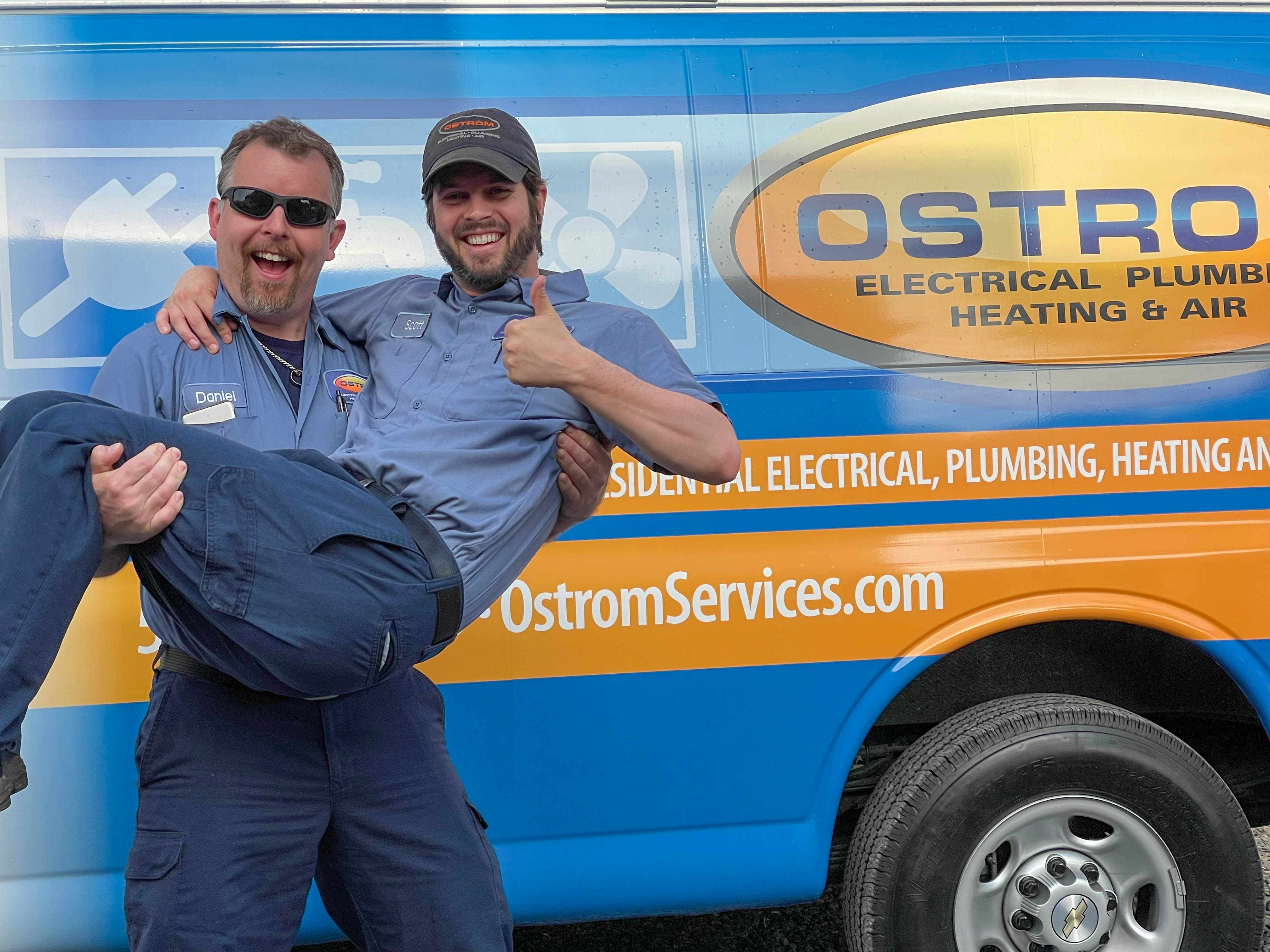 Experience outstanding service with a smile at Ostrom Electrical Plumbing Heating & Air Conditioning!