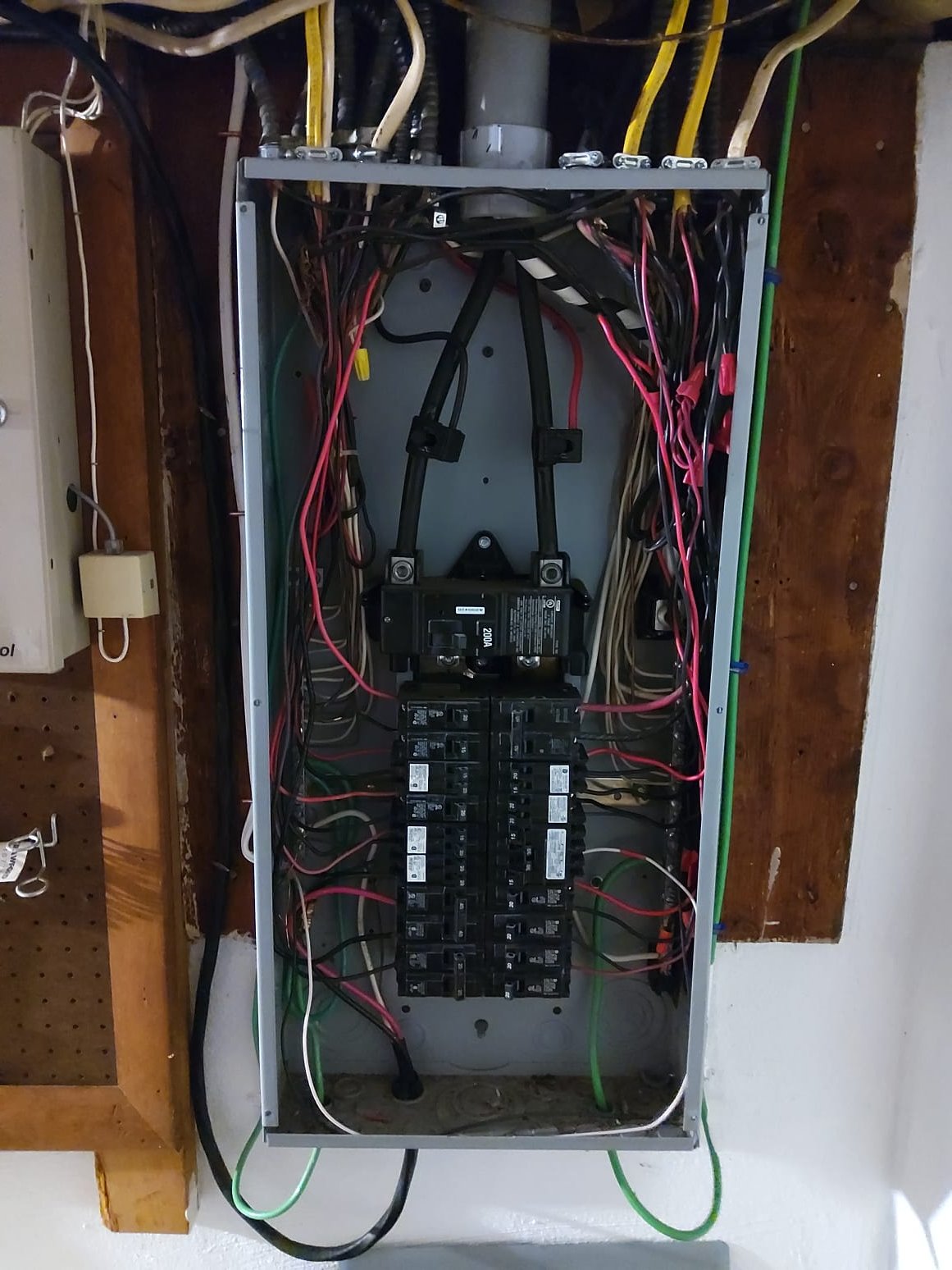 At Service Professionals, we ensure that every circuit is safe and reliable, just like the organized precision in this electrical panel.