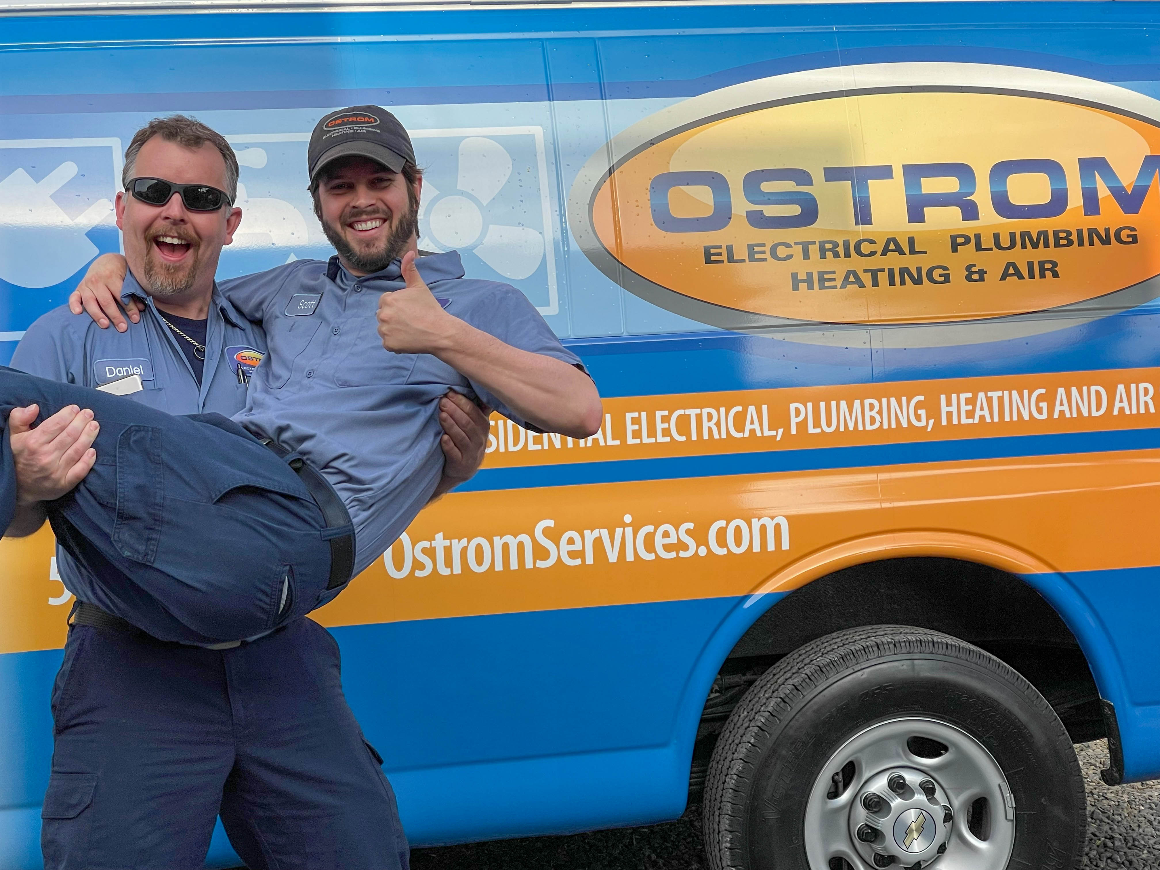 Trust Ostrom Electrical Plumbing Heating & Air for reliable and professional service with a smile.