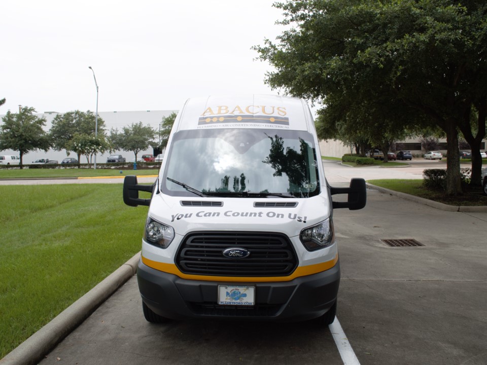 Reliable and professional service on the move, Abacus Plumbing, Air Conditioning & Electrical shows commitment to dependability and clear branding.