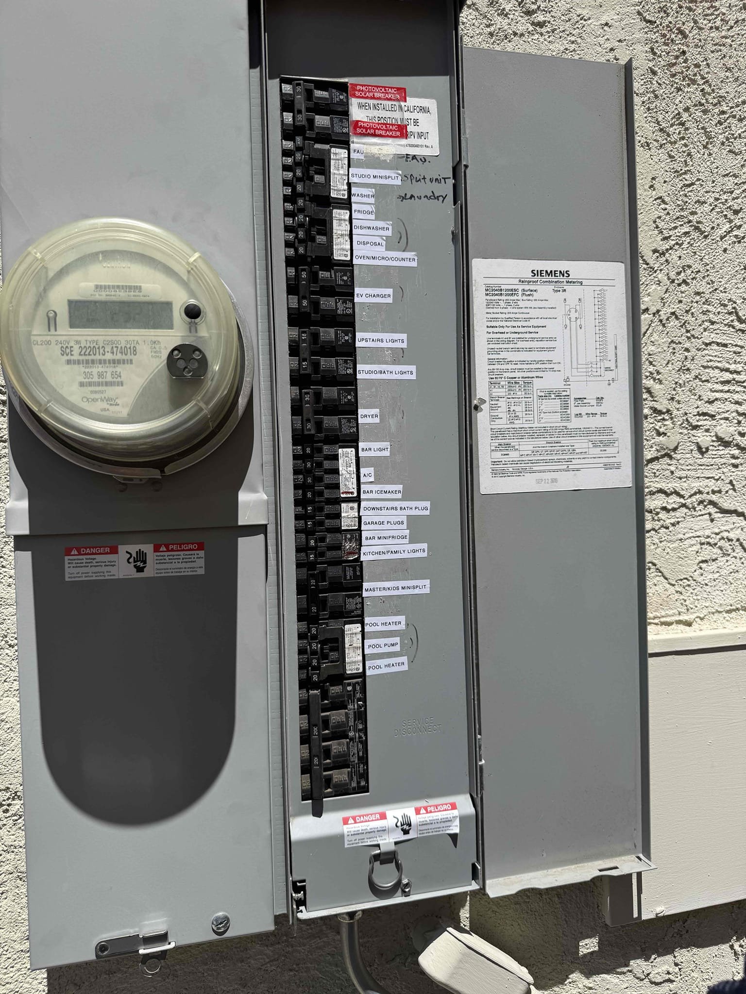 Main Service Panel Labeling in Santa Clarita, CA