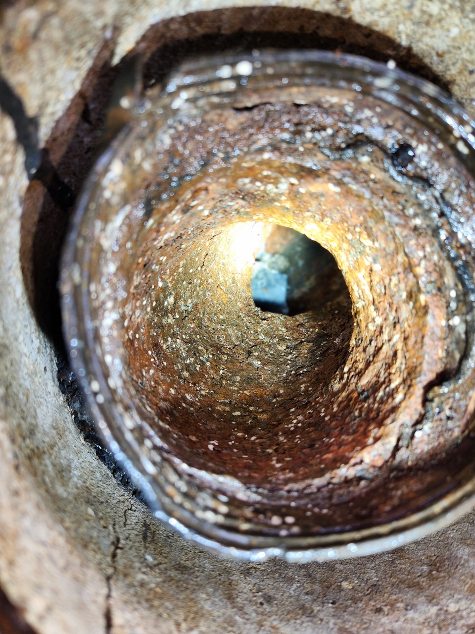 Cruz Plumbing & Rooter Services captured this corroded pipe interior to show why prompt repair prevents leaks and restores reliable water flow.