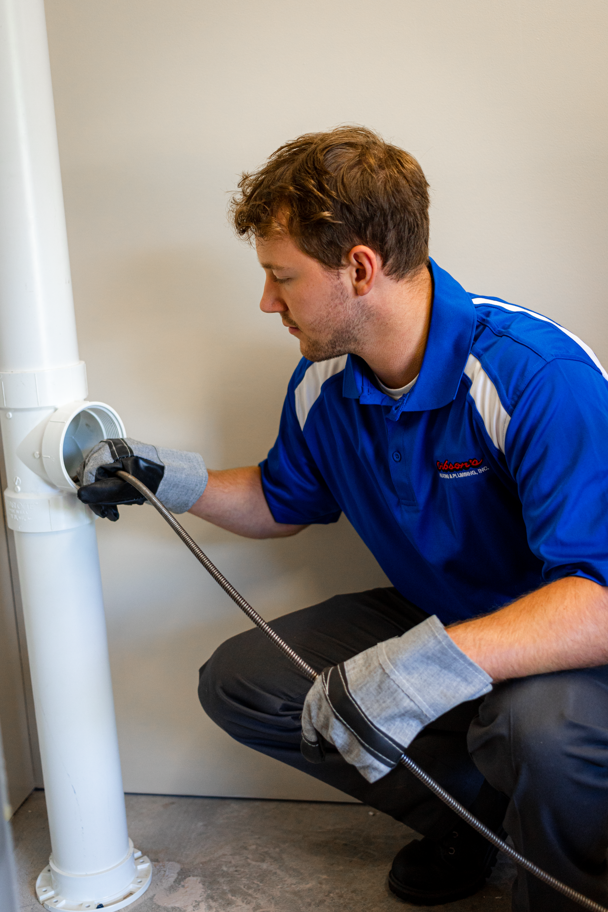 Experience efficient drain cleaning with Gibson's Heating & Plumbing, Inc.'s expert services.