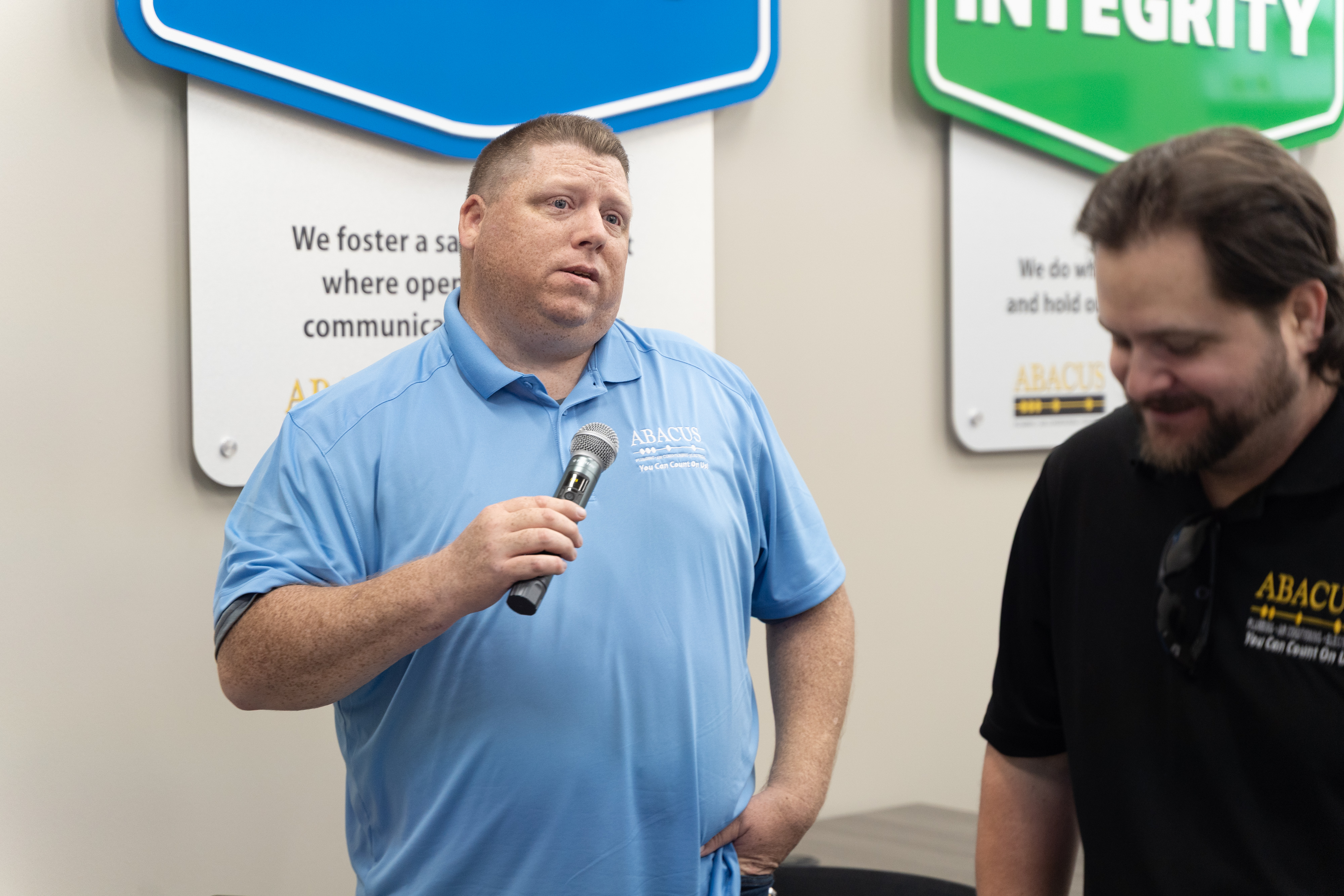 Team-focused service and clear communication are priorities at Abacus Plumbing, Air Conditioning, & Electrical, showcasing staff professionalism and trust.