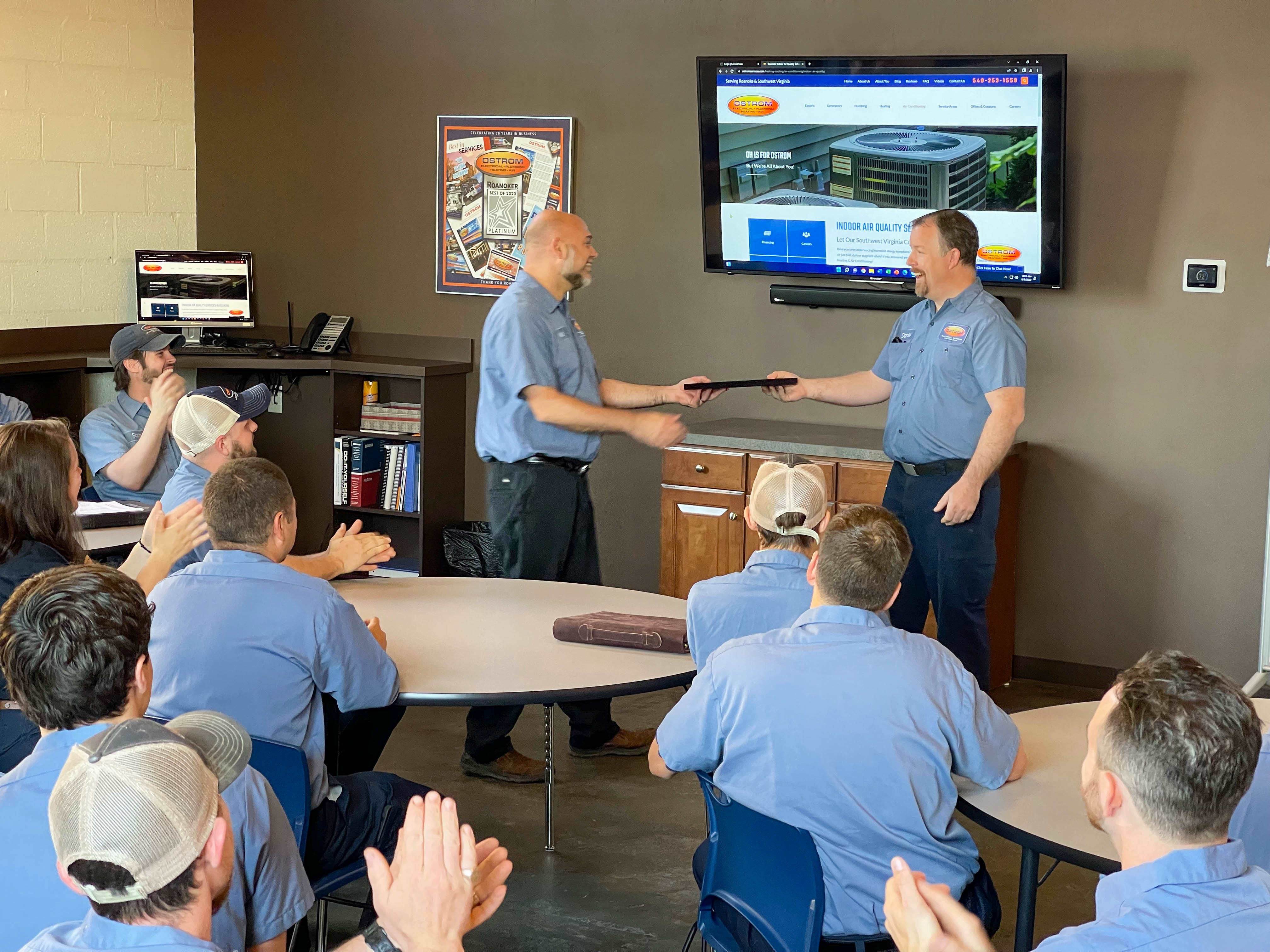 Experience exceptional service and a company that values both team and customer satisfaction at Ostrom Electrical Plumbing Heating & Air Conditioning.