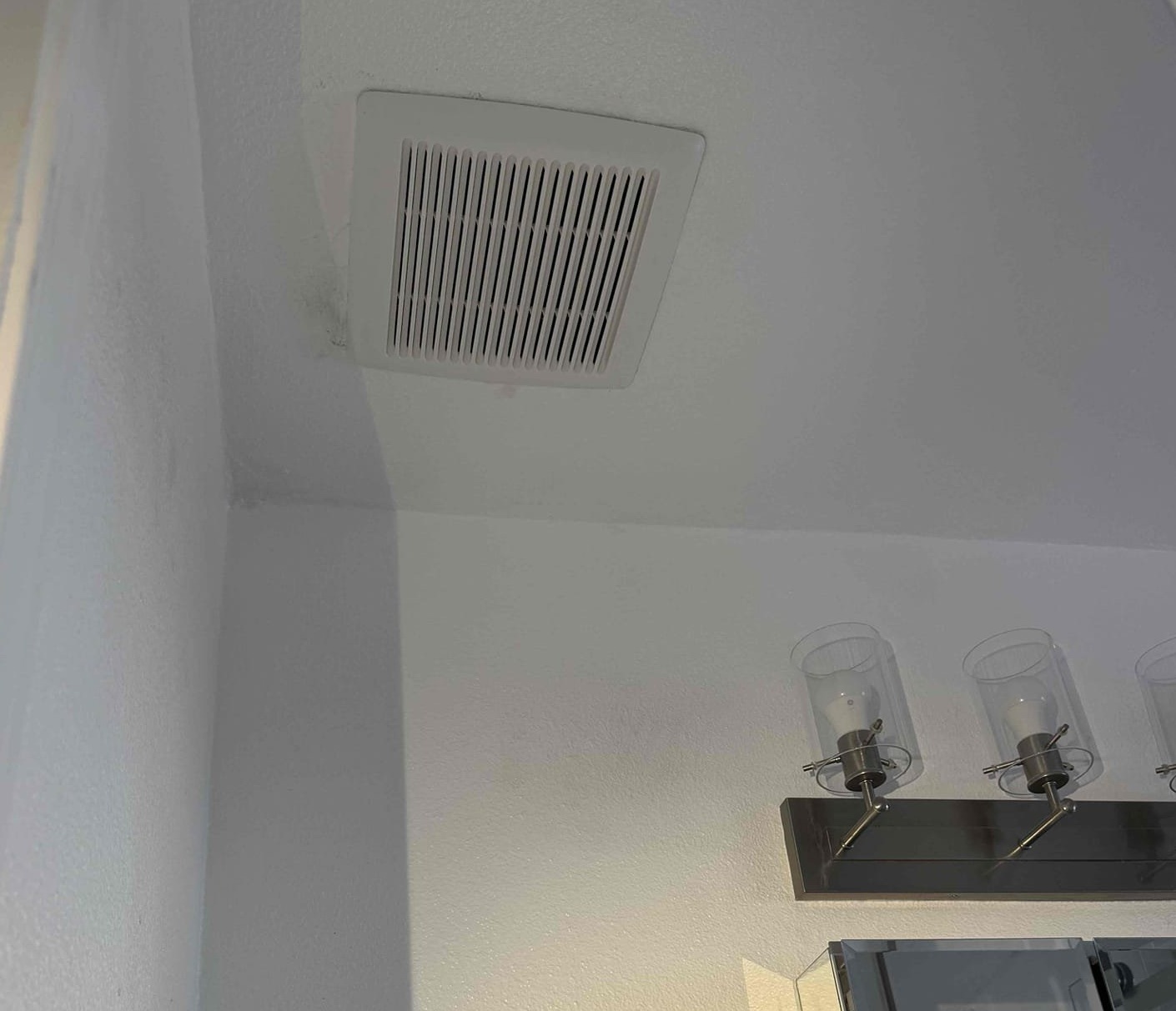 Powell Electric keeps bathrooms safe and finished, providing neat vent and lighting work that enhances comfort and long-term reliability.