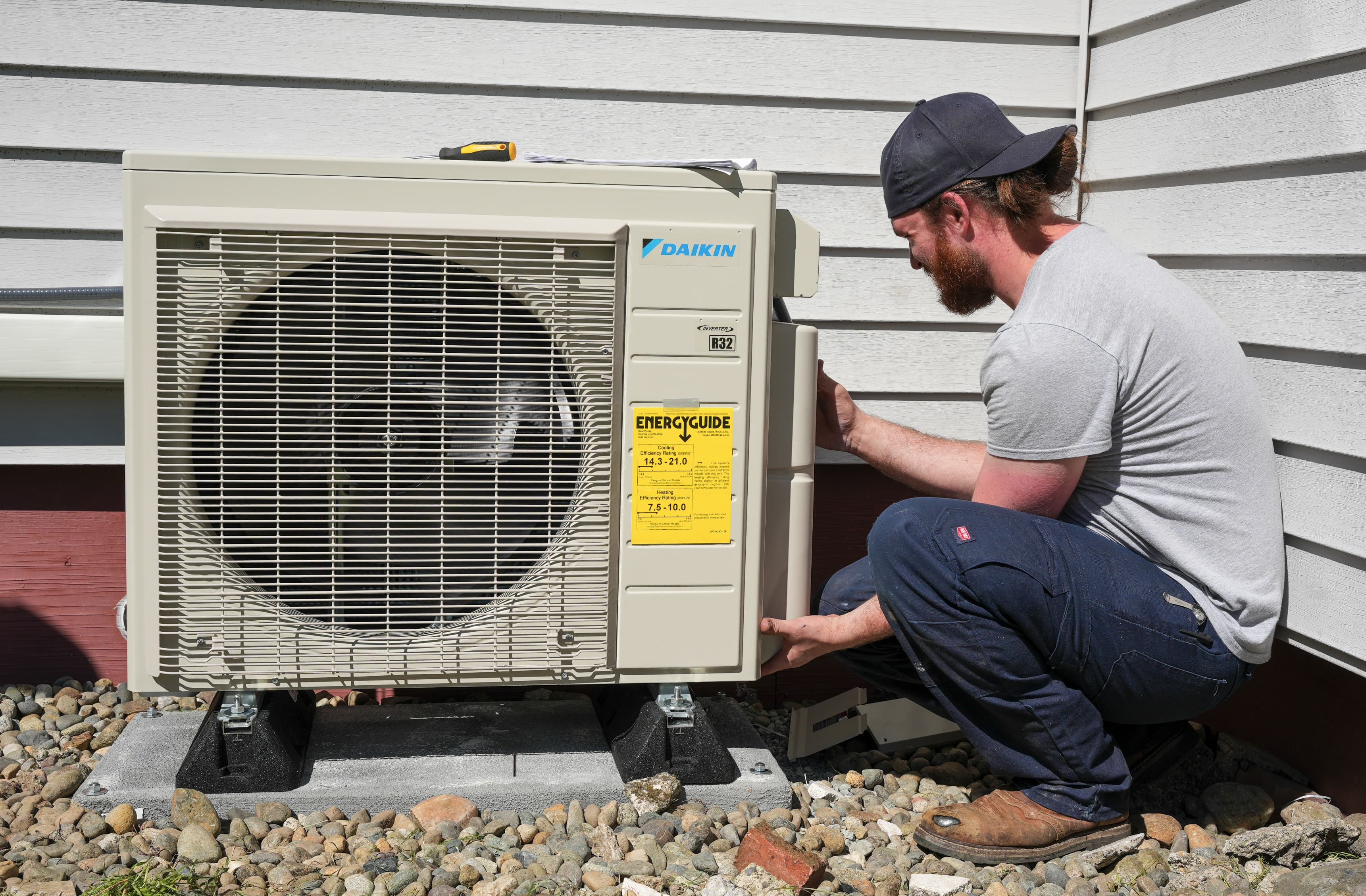 A skilled technician from Eco Electric, Plumbing, Heating and Air ensures reliable HVAC installation and careful attention to home energy efficiency.