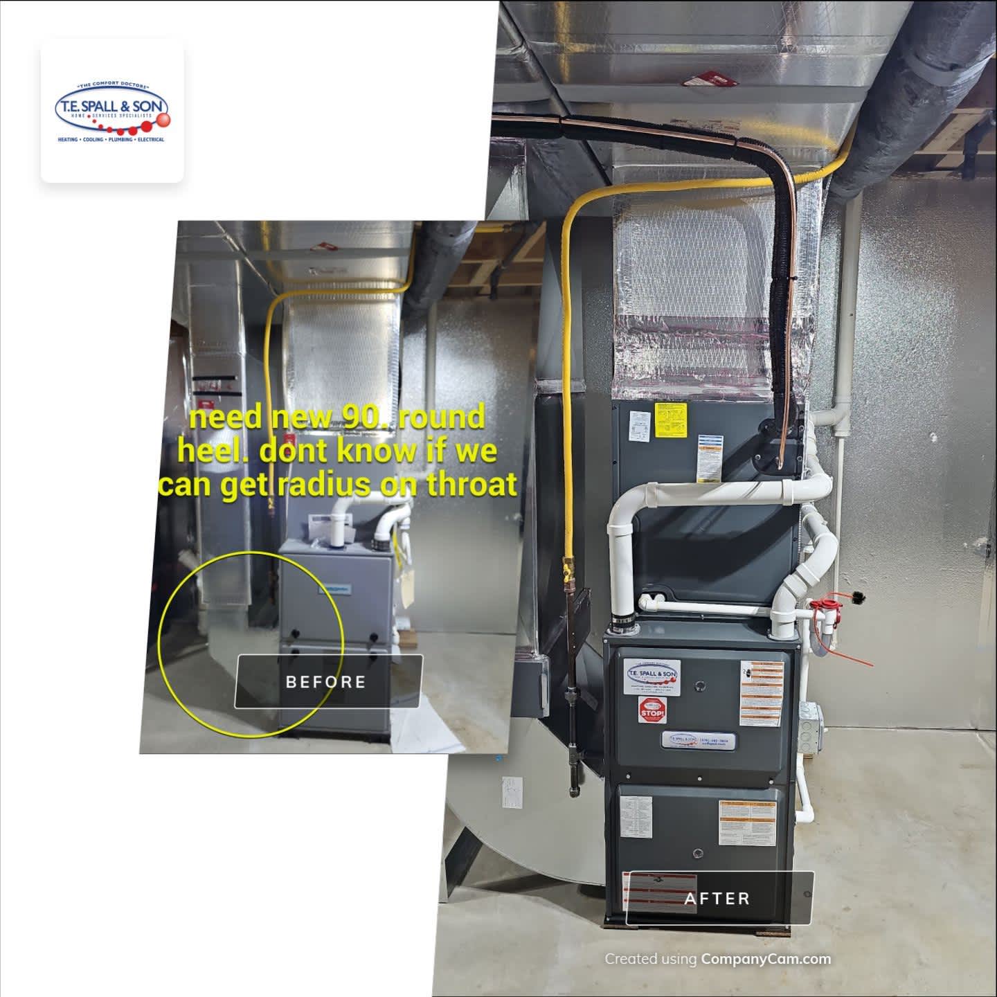 Experience unmatched heating and cooling solutions with T.E. Spall & Son's expert HVAC installation services.