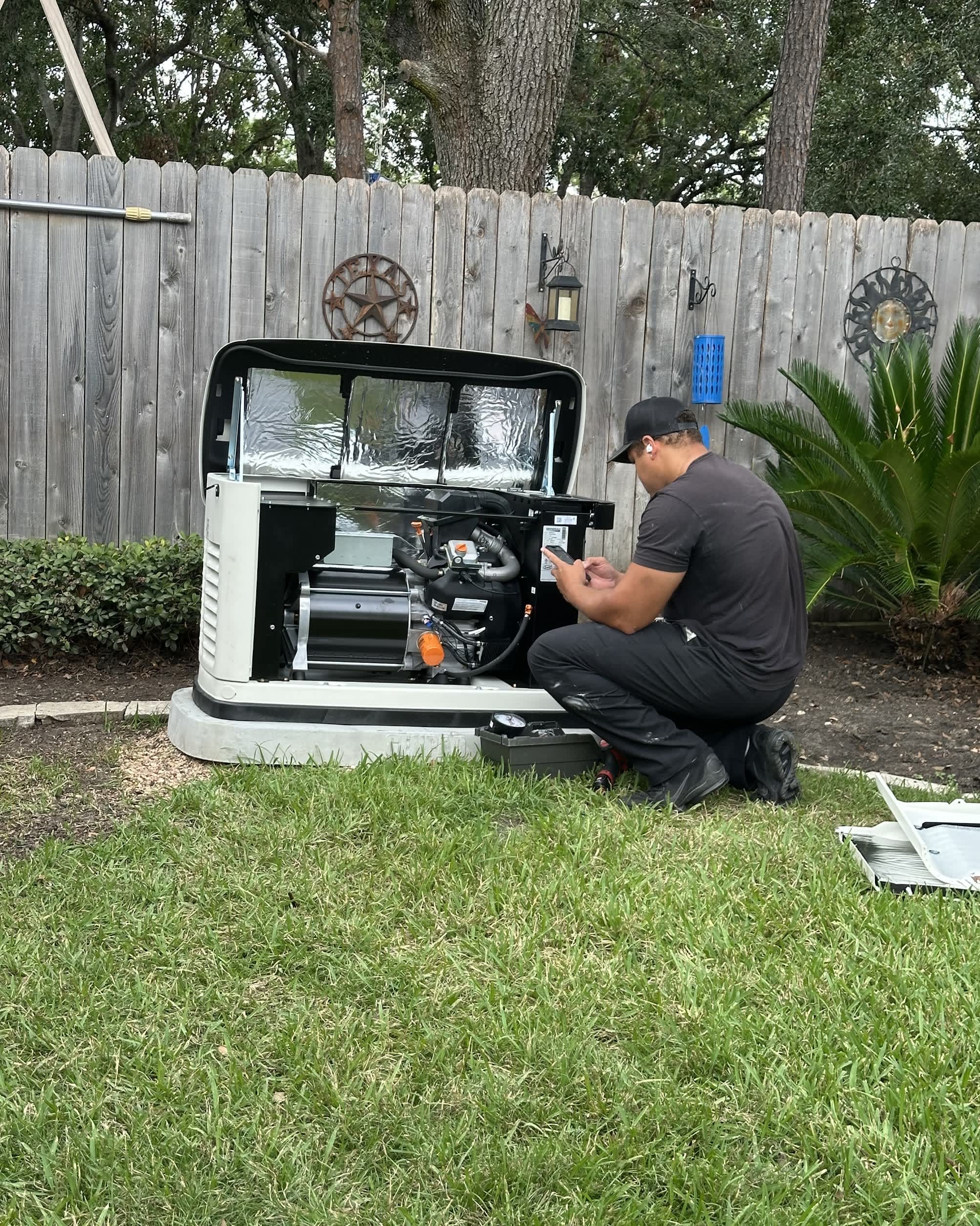 Skilled and courteous technicians from Abacus Plumbing, Air Conditioning & Electrical complete generator service on-site to keep your home protected and reliable.
