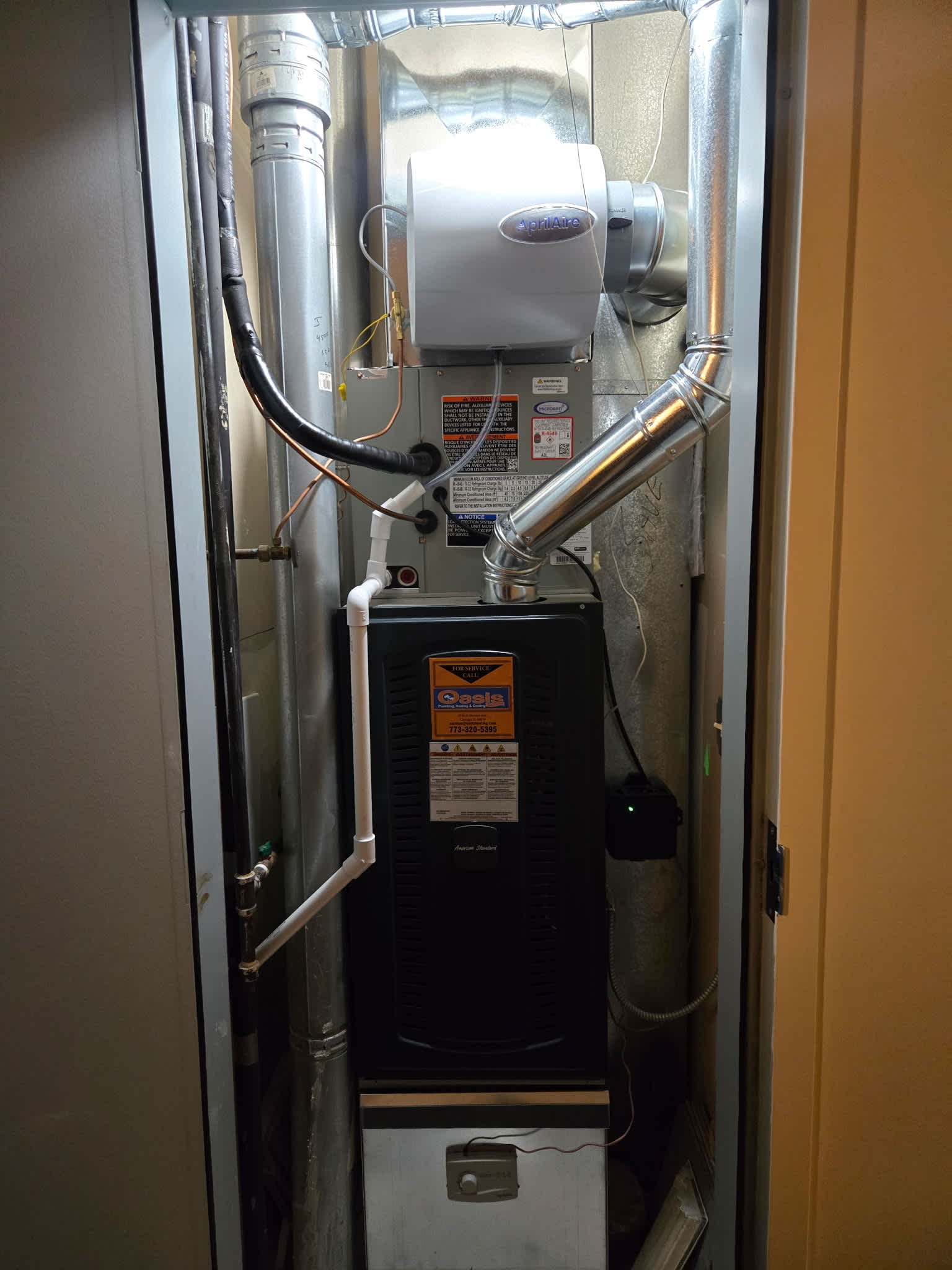 Clean, professional HVAC installation shows Oasis Heating and Cooling's attention to reliable indoor air quality and durable workmanship.