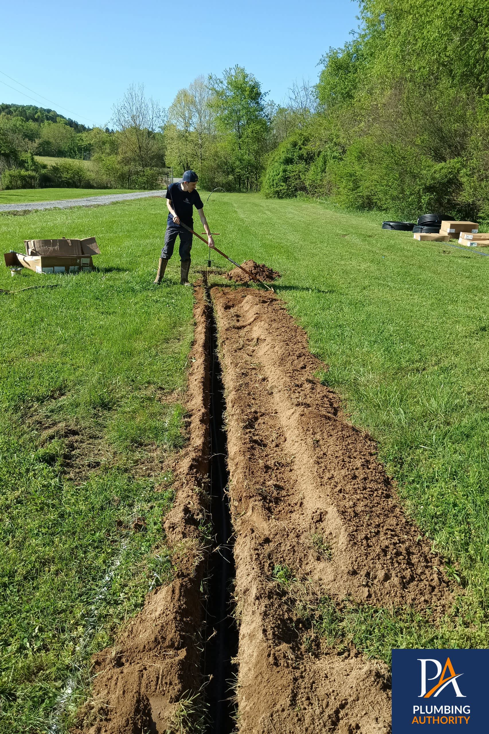 The Plumbing Authority demonstrates reliable trenching craftsmanship and clean on-site work to deliver durable buried pipe installations.