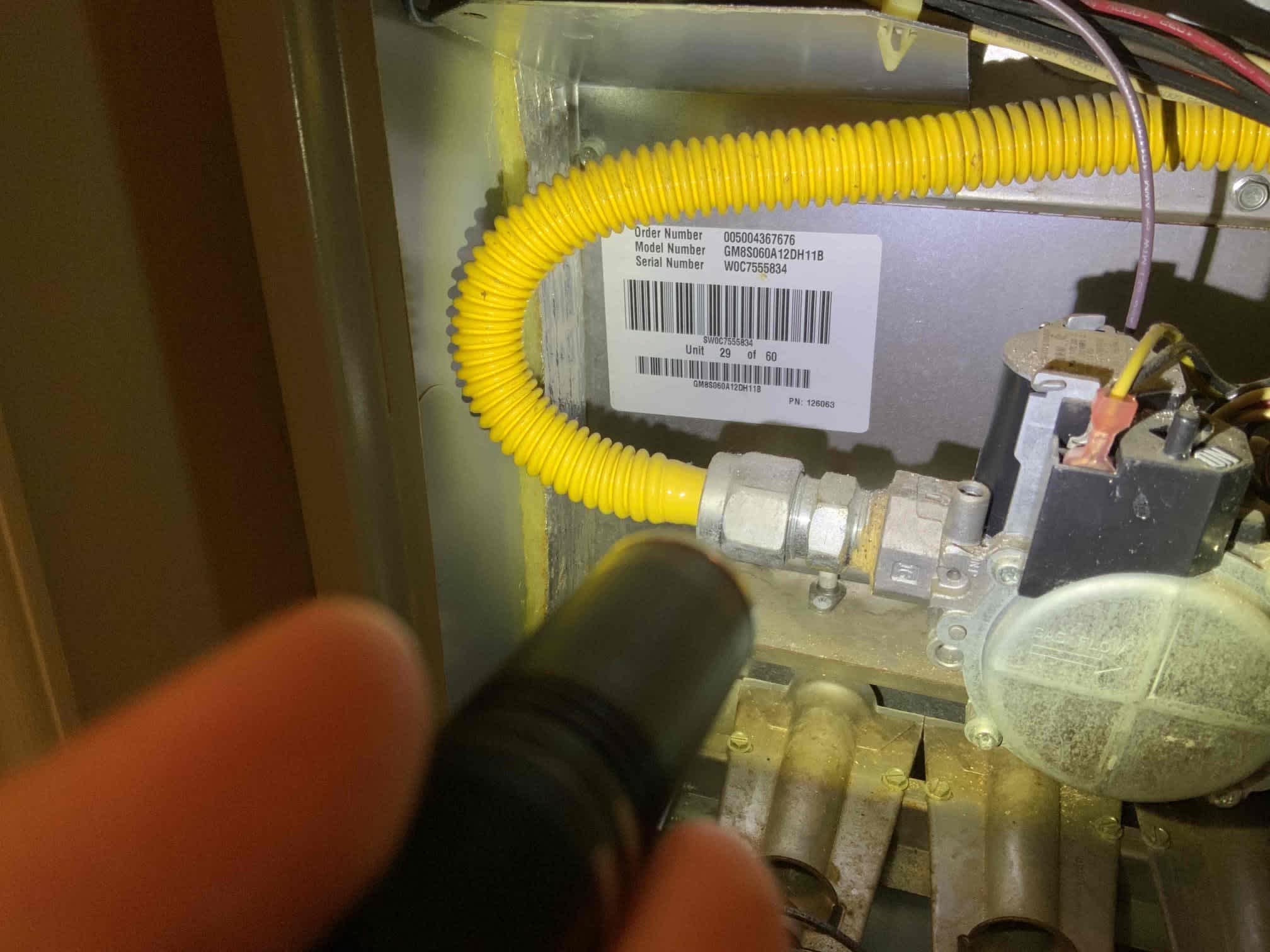 Service Professionals ensure every gas line connection is expertly inspected for safety and efficiency.