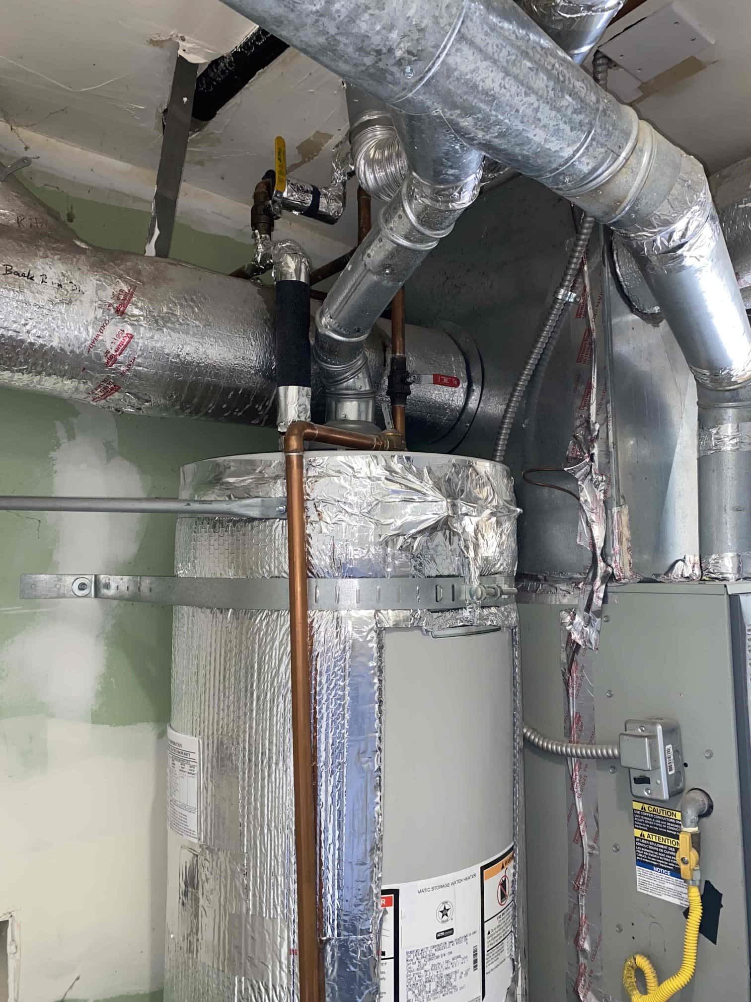 Clean, efficient installation and insulated components highlight the dependable workmanship customers expect from Magic Plumbing Heating & Cooling.